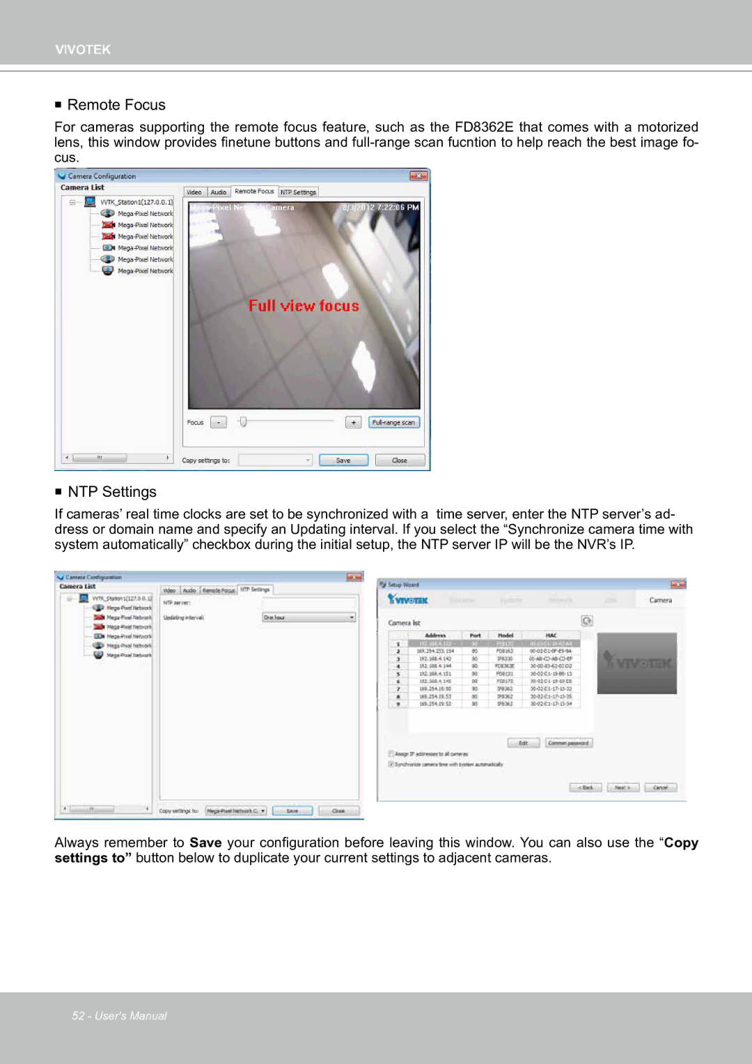 Vivotek ND8301 user manual  Remote Focus 