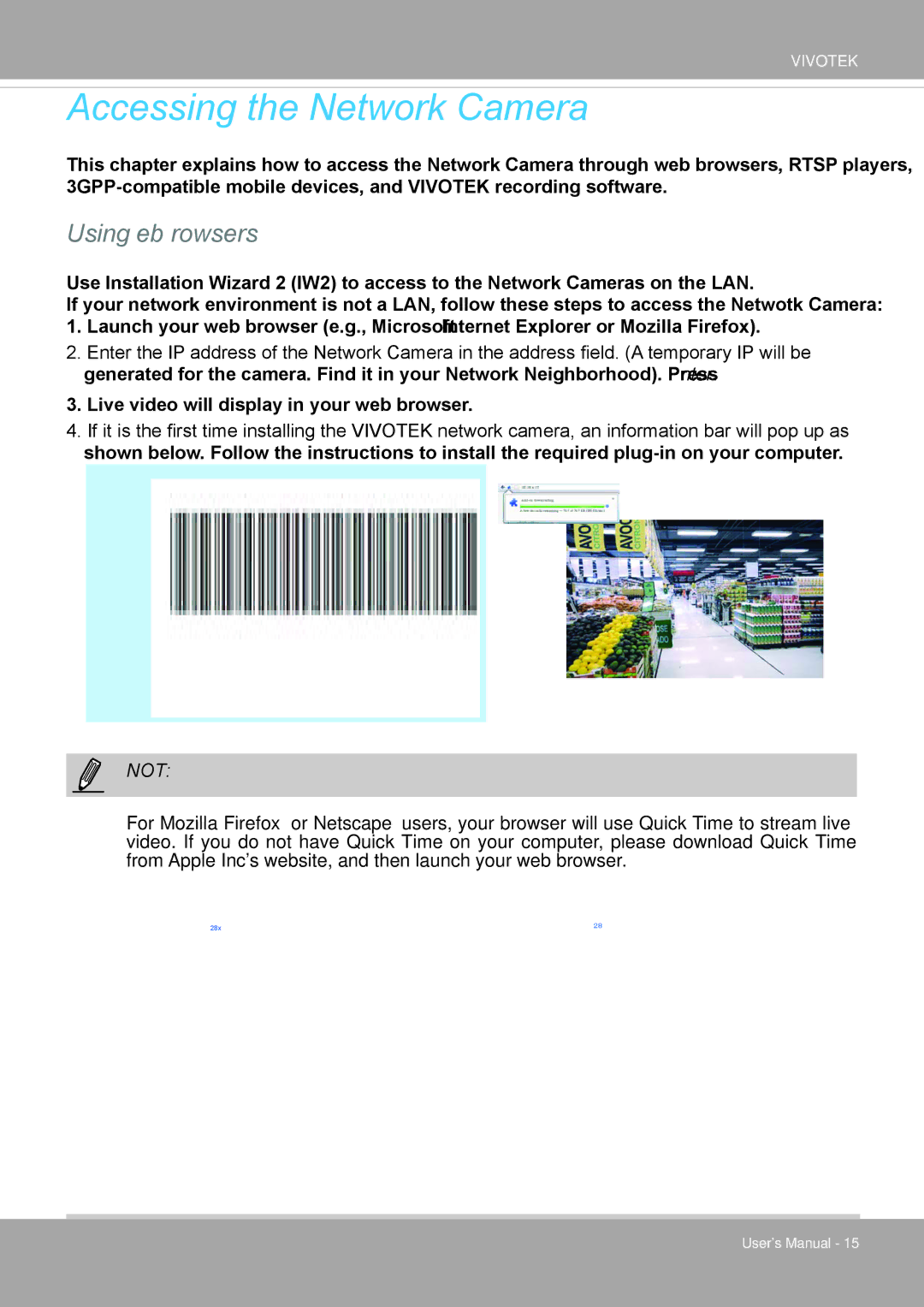 Vivotek PD8136 user manual Accessing the Network Camera, Using Web Browsers 