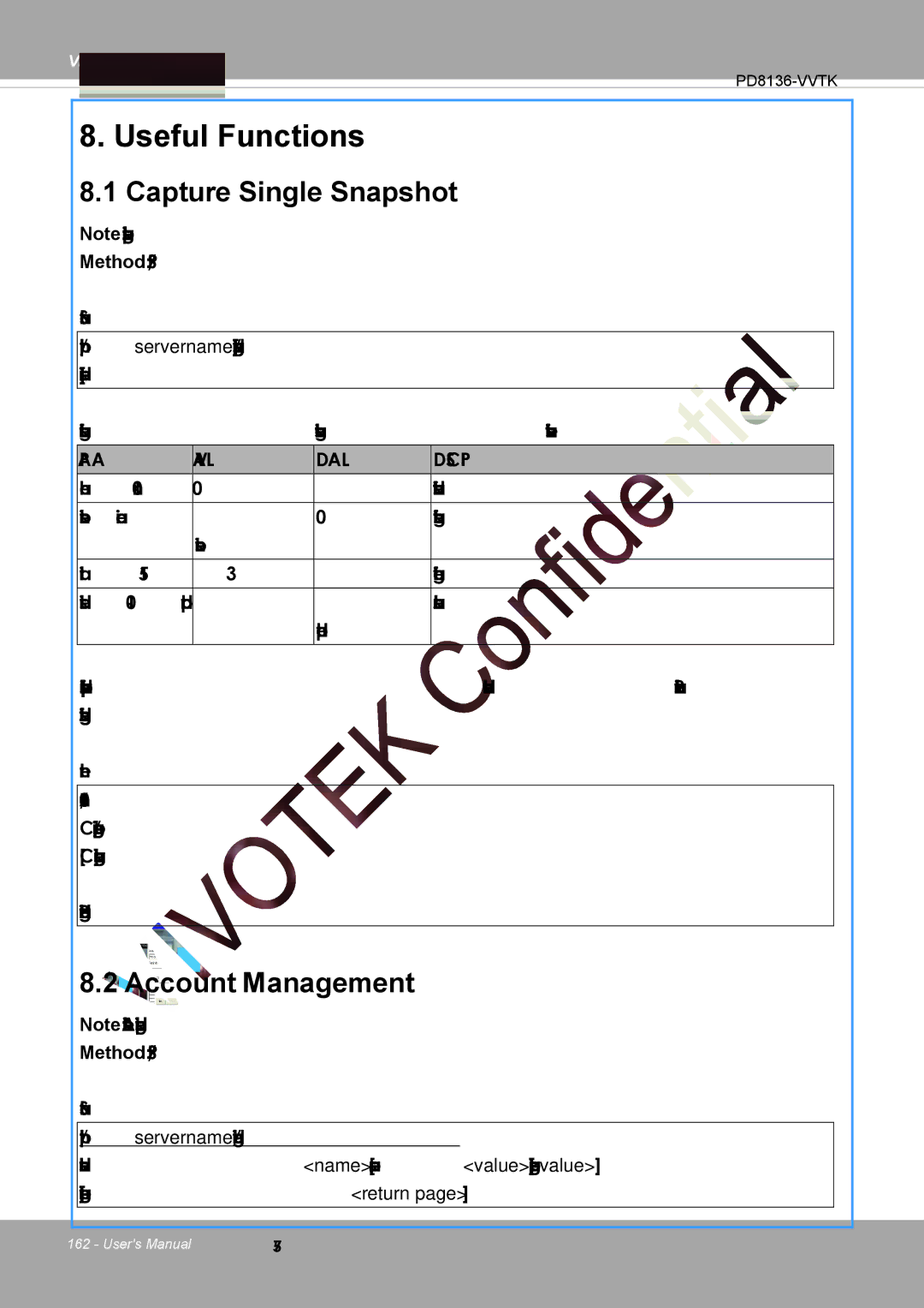 Vivotek PD8136 user manual Capture Single Snapshot, Account Management 