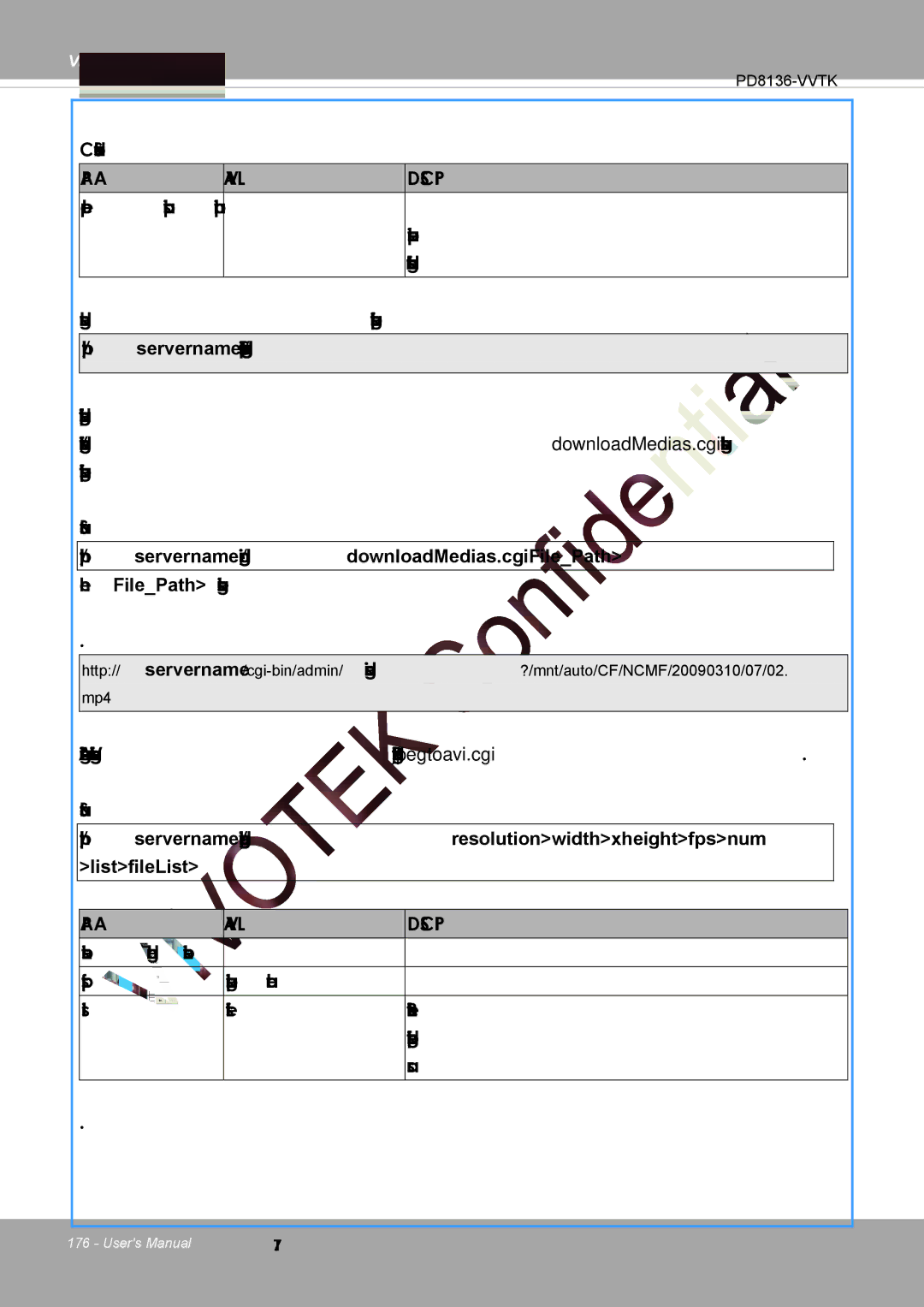 Vivotek PD8136 user manual Command queryStatus, FilePath is in queryststus return message 