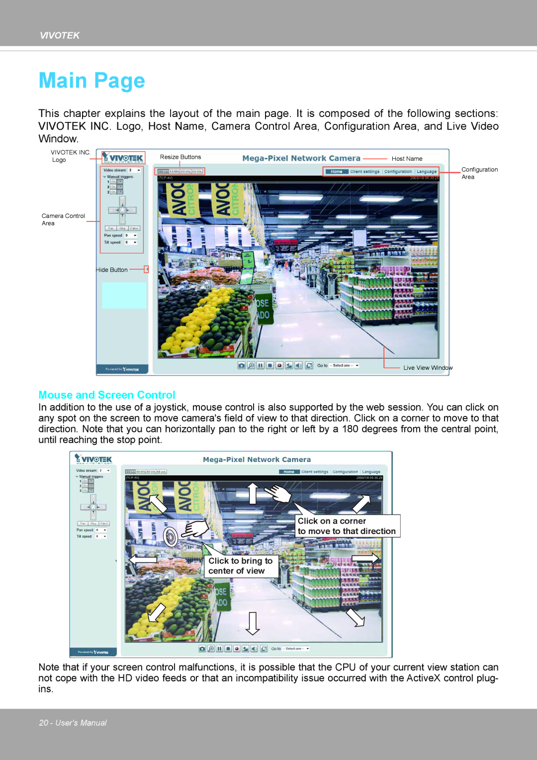 Vivotek PD8136 user manual Main 