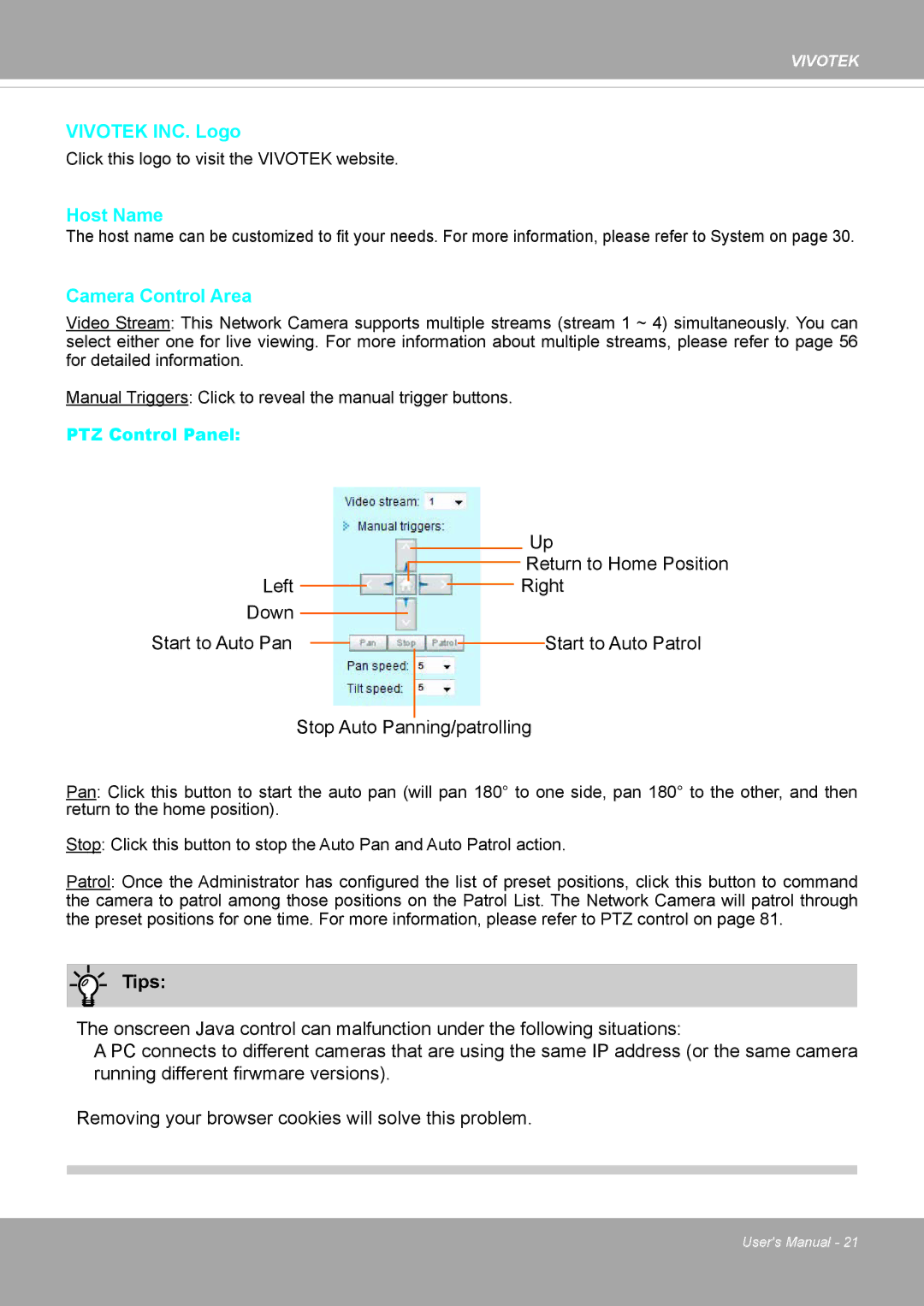 Vivotek PD8136 user manual Vivotek INC. Logo 