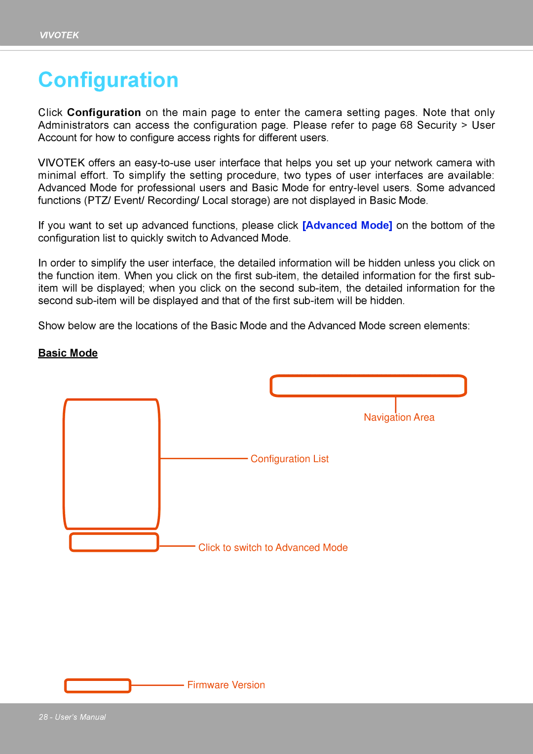 Vivotek PD8136 user manual Configuration 