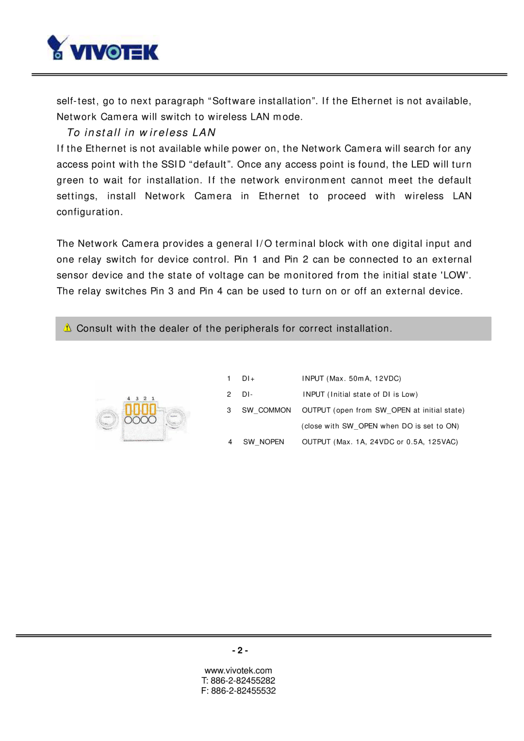 Vivotek PT3127, PT3117 manual To install in wireless LAN 