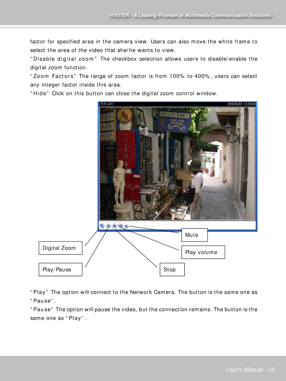 Vivotek PT71373GPP/ISMA manual Stop 