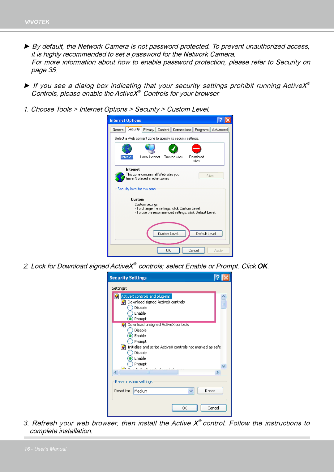 Vivotek PT8133 user manual Vivotek 