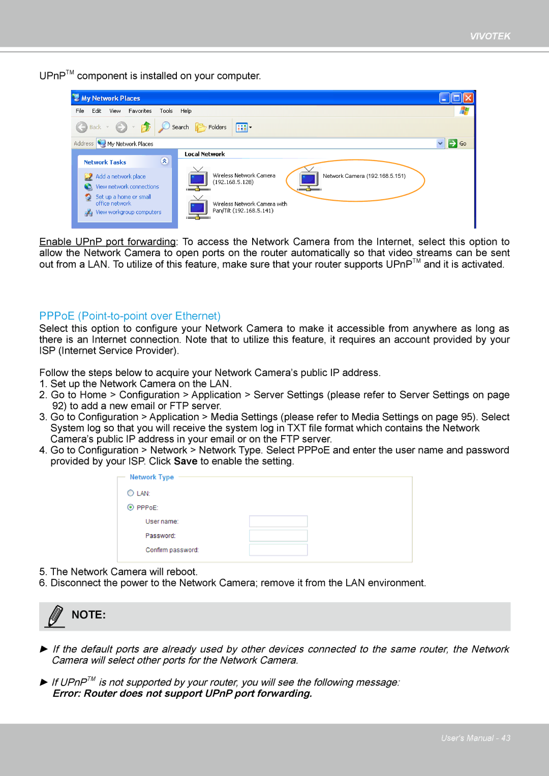 Vivotek PT8133 user manual PPPoE Point-to-point over Ethernet 