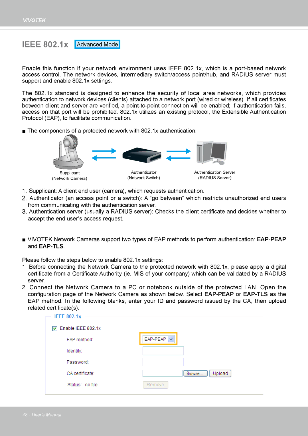 Vivotek PT8133 user manual Ieee 