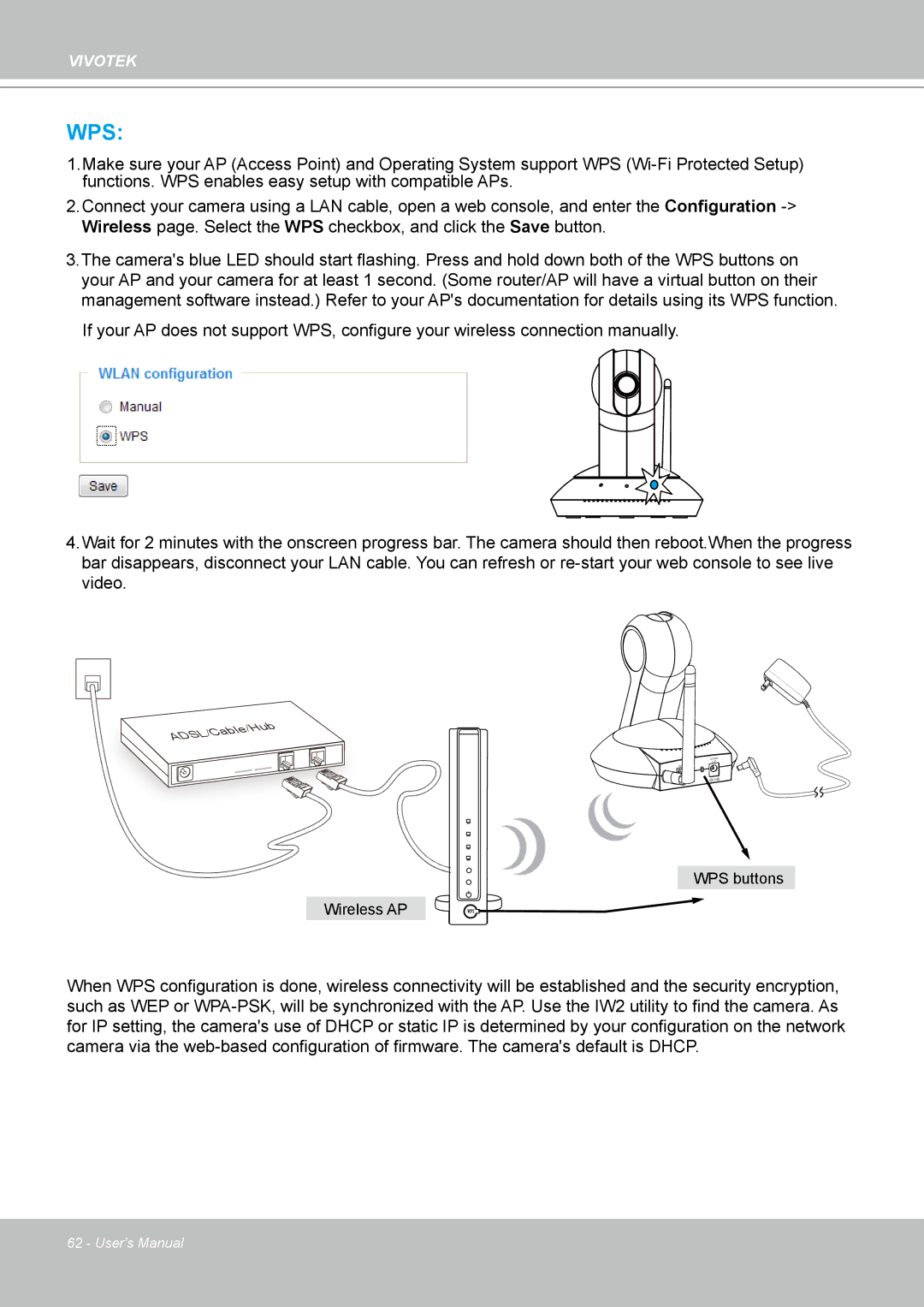 Vivotek PT8133 user manual Wps 