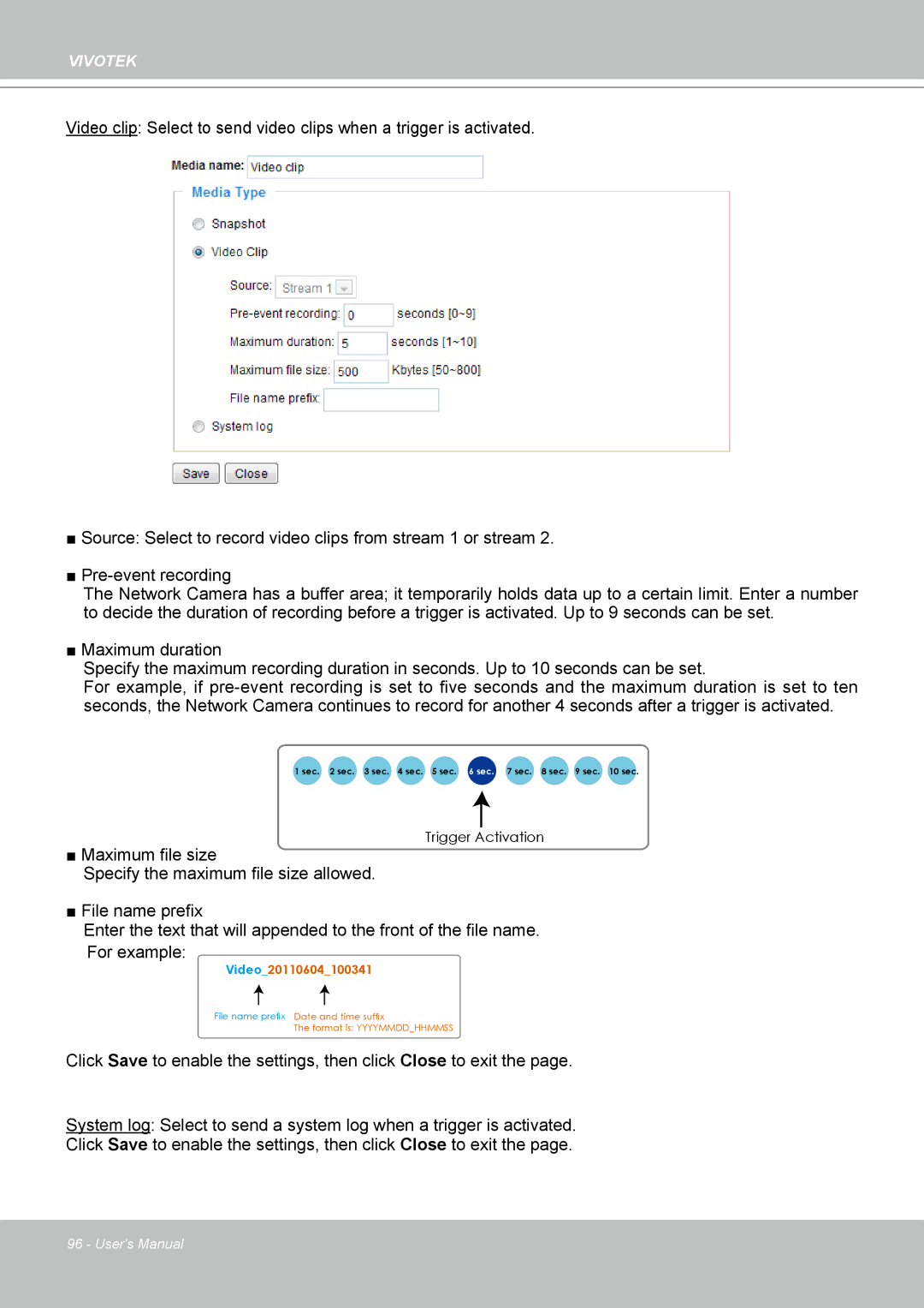 Vivotek PT8133 user manual Trigger Activation 