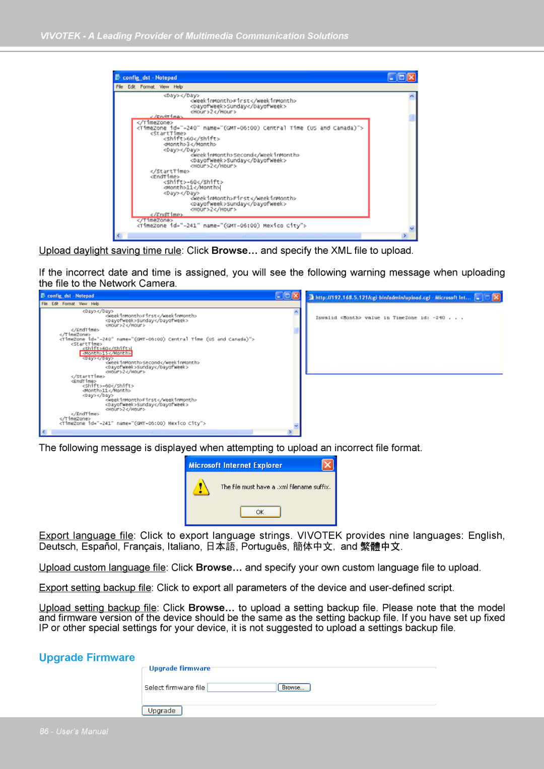 Vivotek PZ7132, PZ7131 manual Upgrade Firmware 