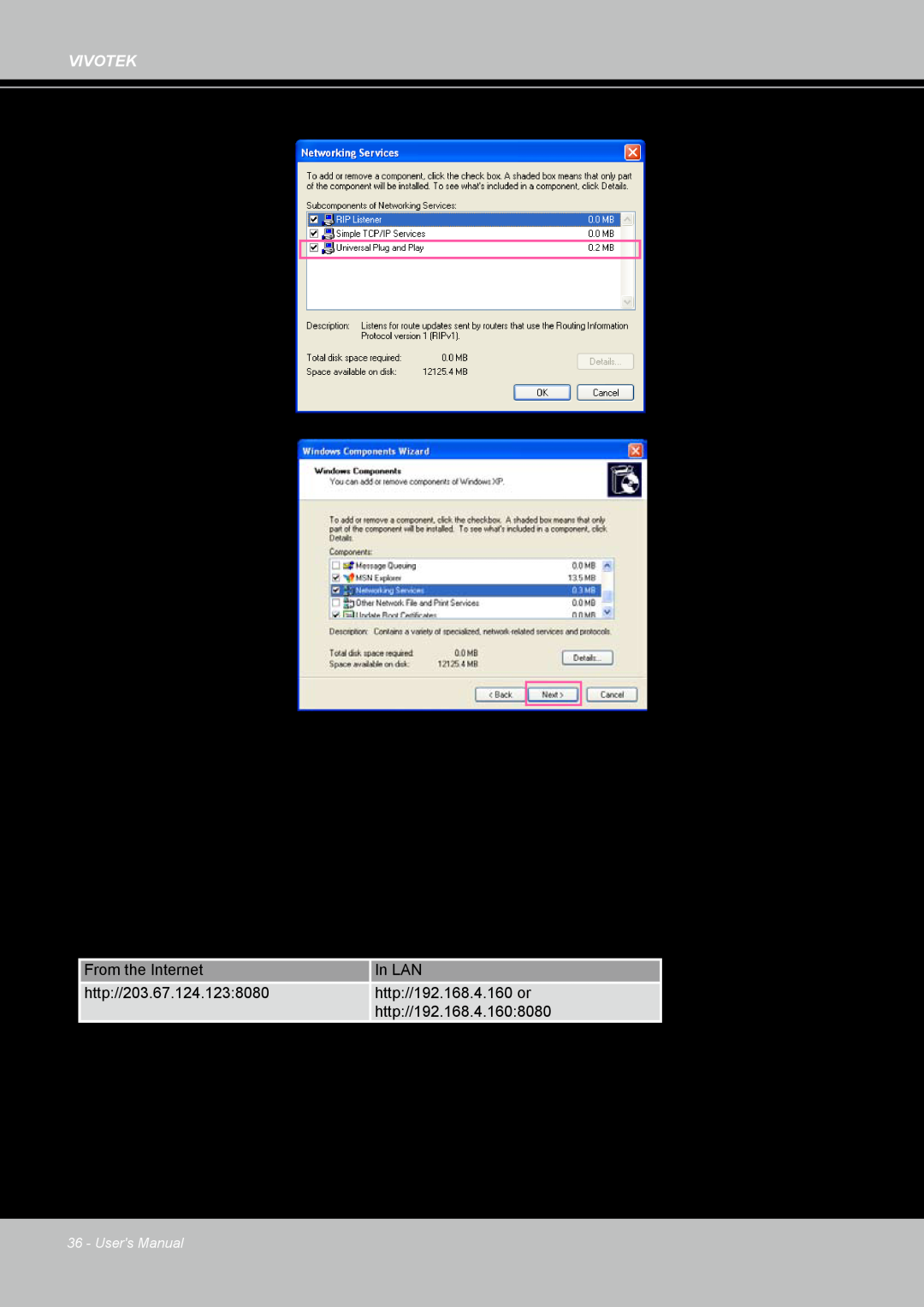 Vivotek PZ7132 manual Click Next in the following window 