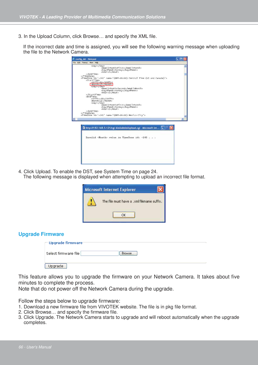 Vivotek PZ7152, PZ7151 manual Upgrade Firmware 