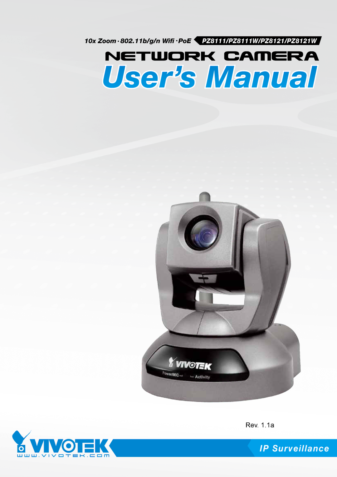 Vivotek PZ8111 manual IP Surveillance 