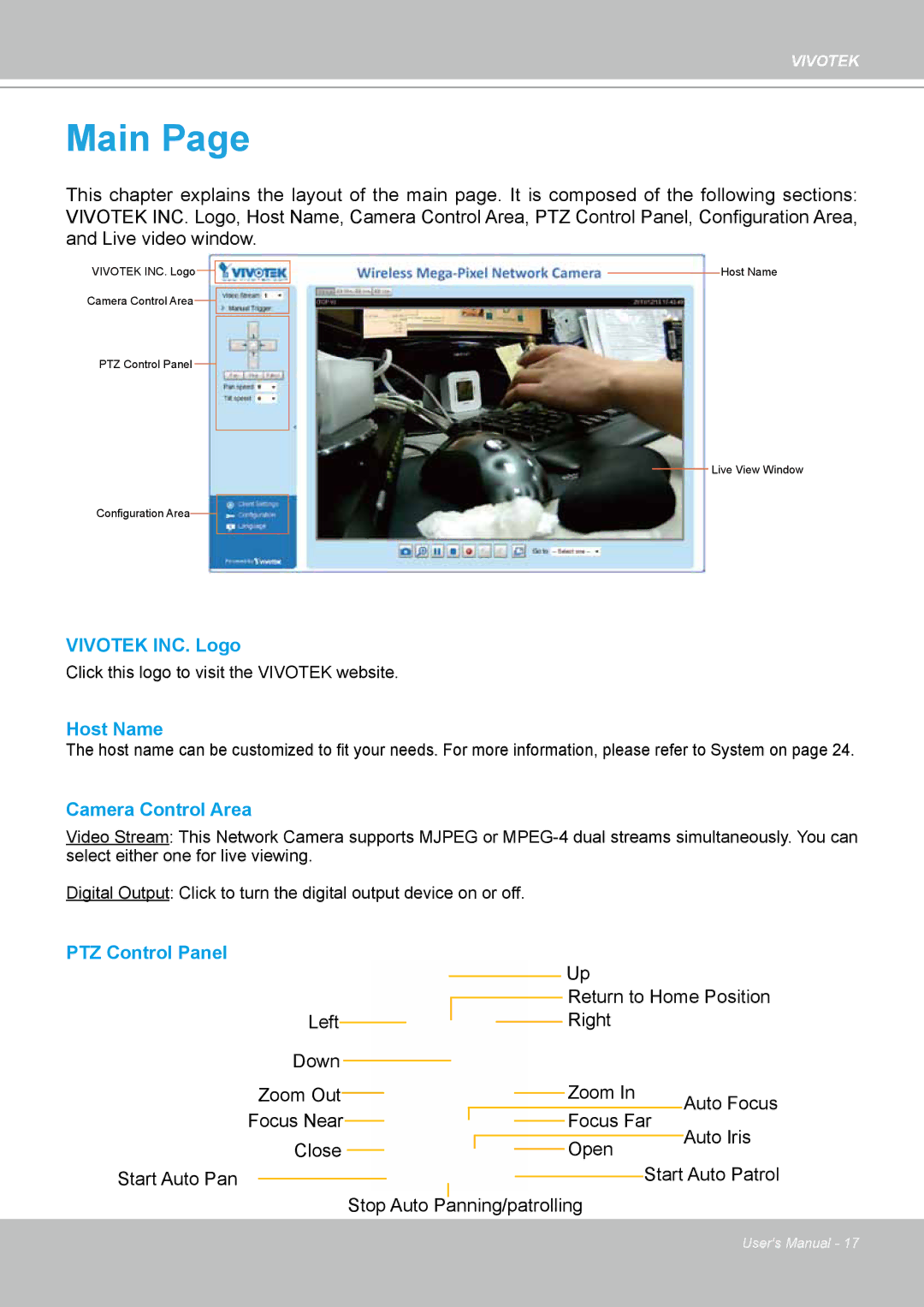 Vivotek PZ8111 manual Main 