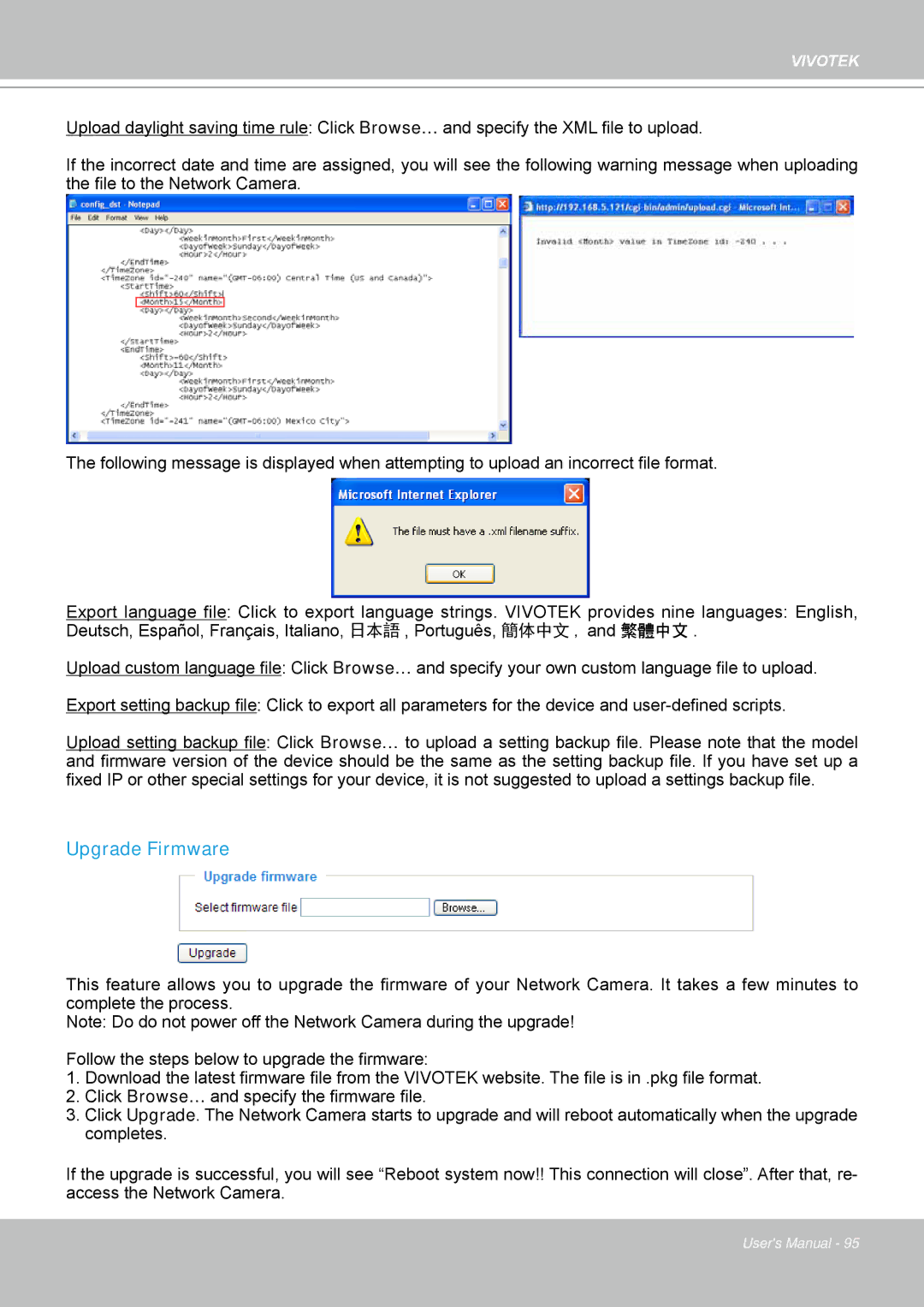 Vivotek PZ8111 manual Upgrade Firmware 