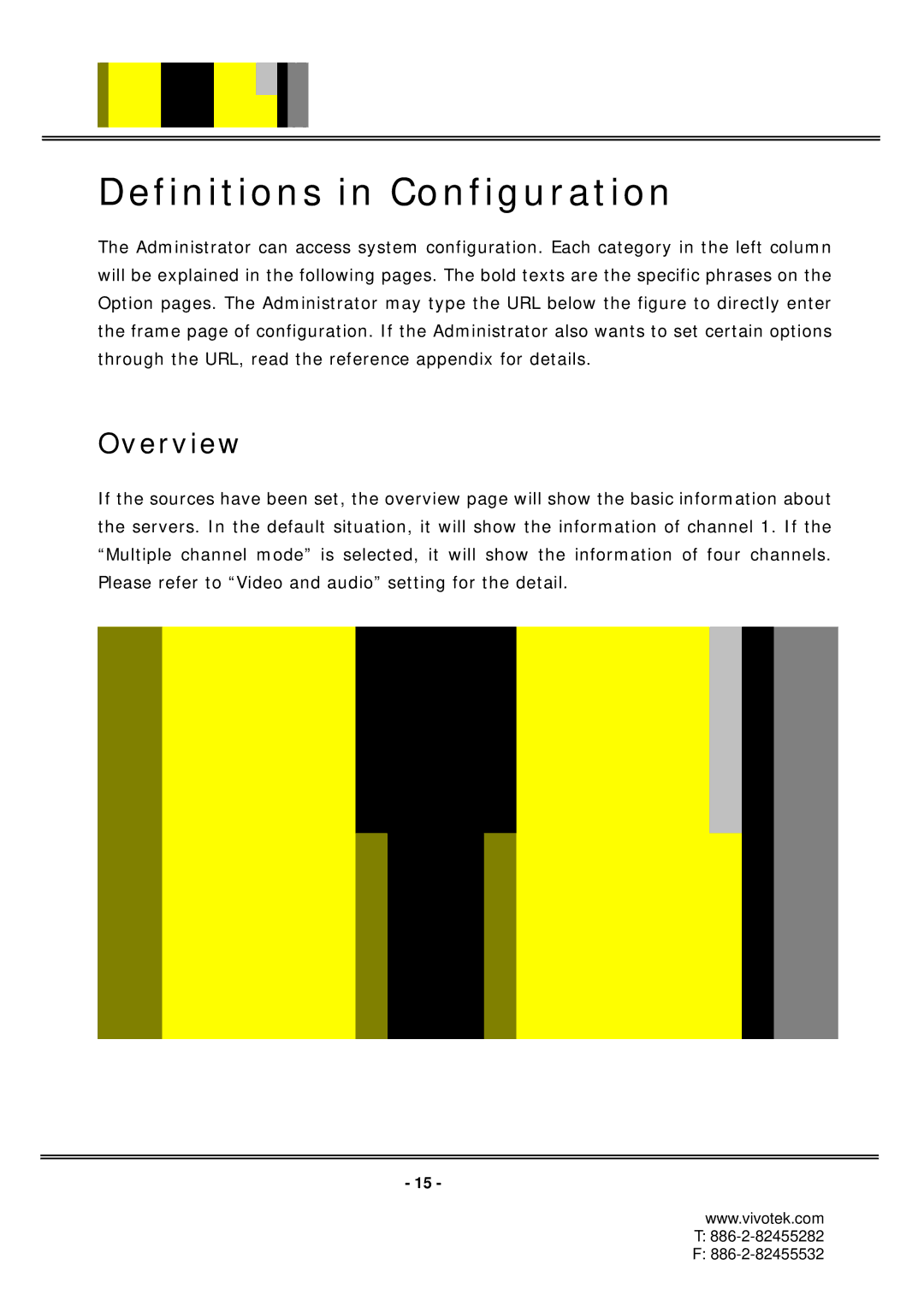 Vivotek RX7101 manual Definitions in Configuration, Overview 