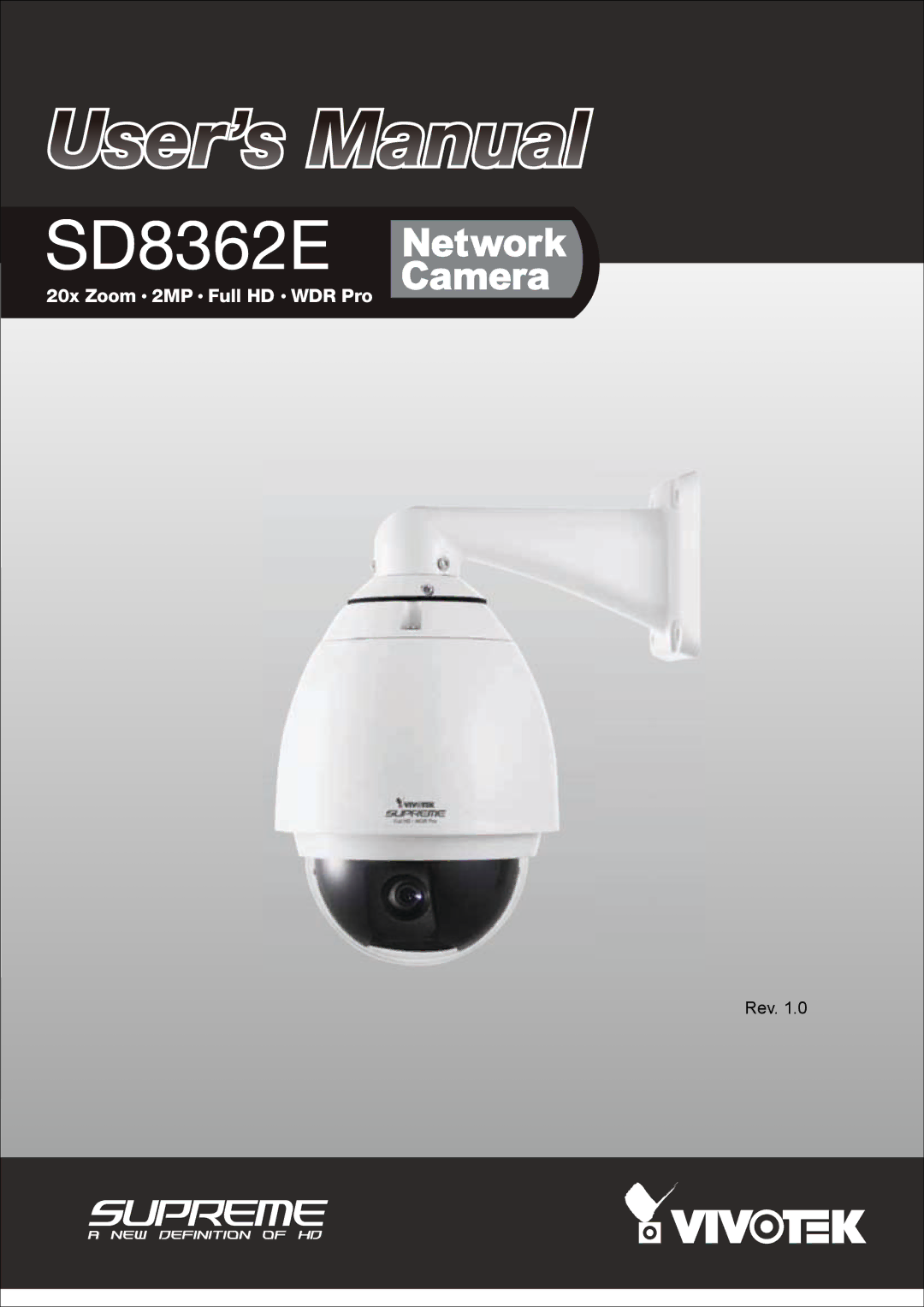 Vivotek SD8362E manual 