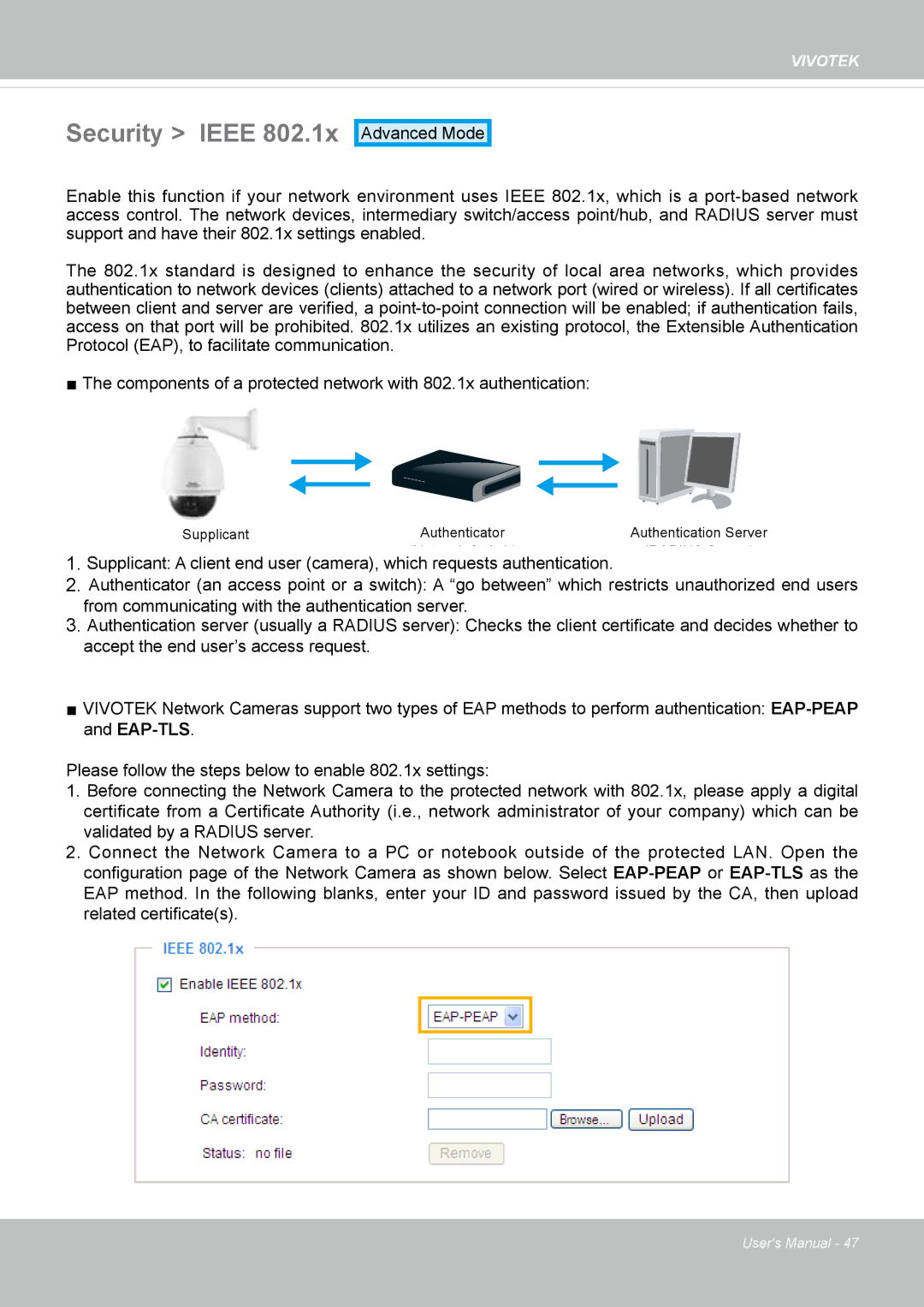 Vivotek SD8362E manual Security Ieee 