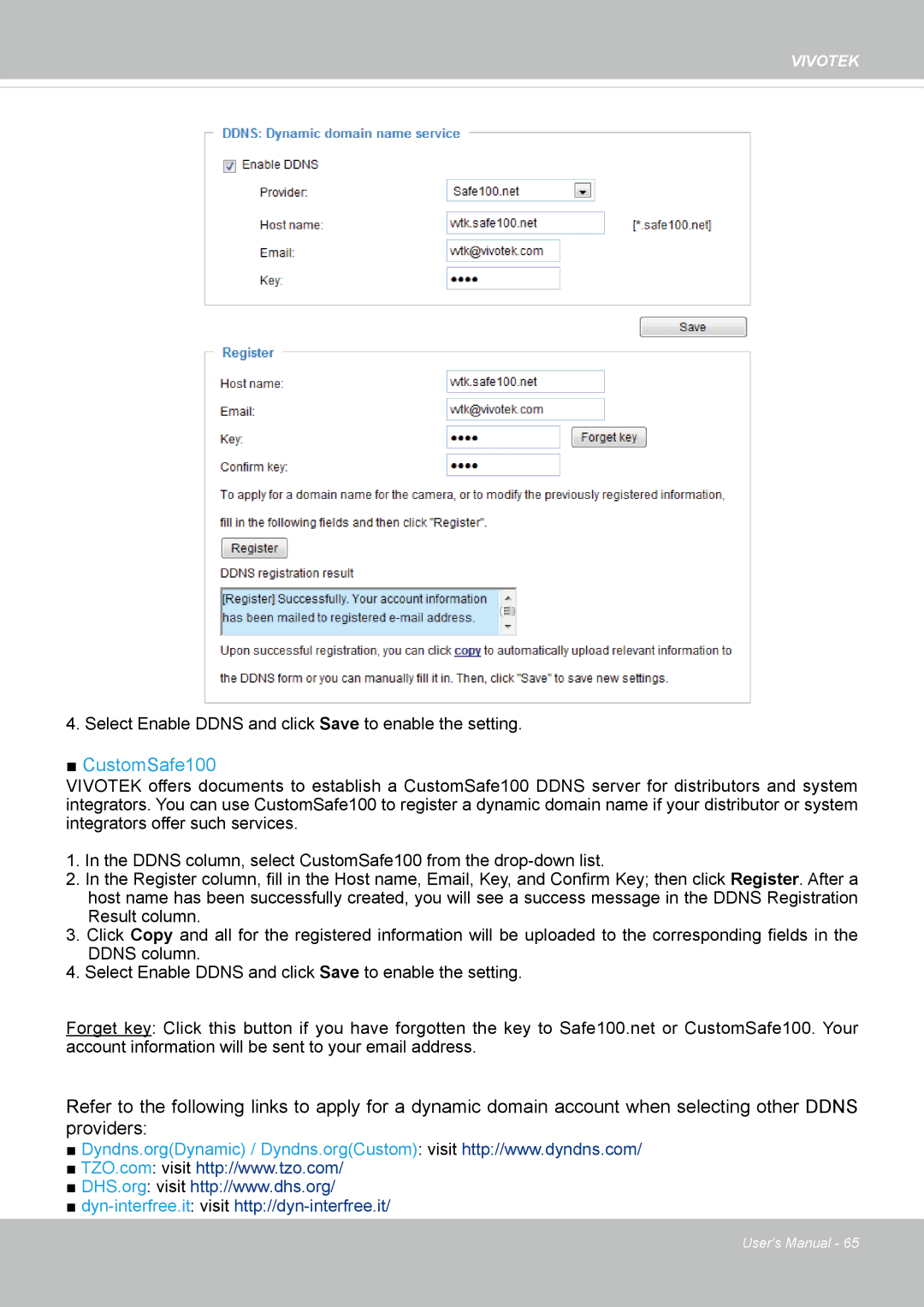 Vivotek SD8362E manual CustomSafe100 