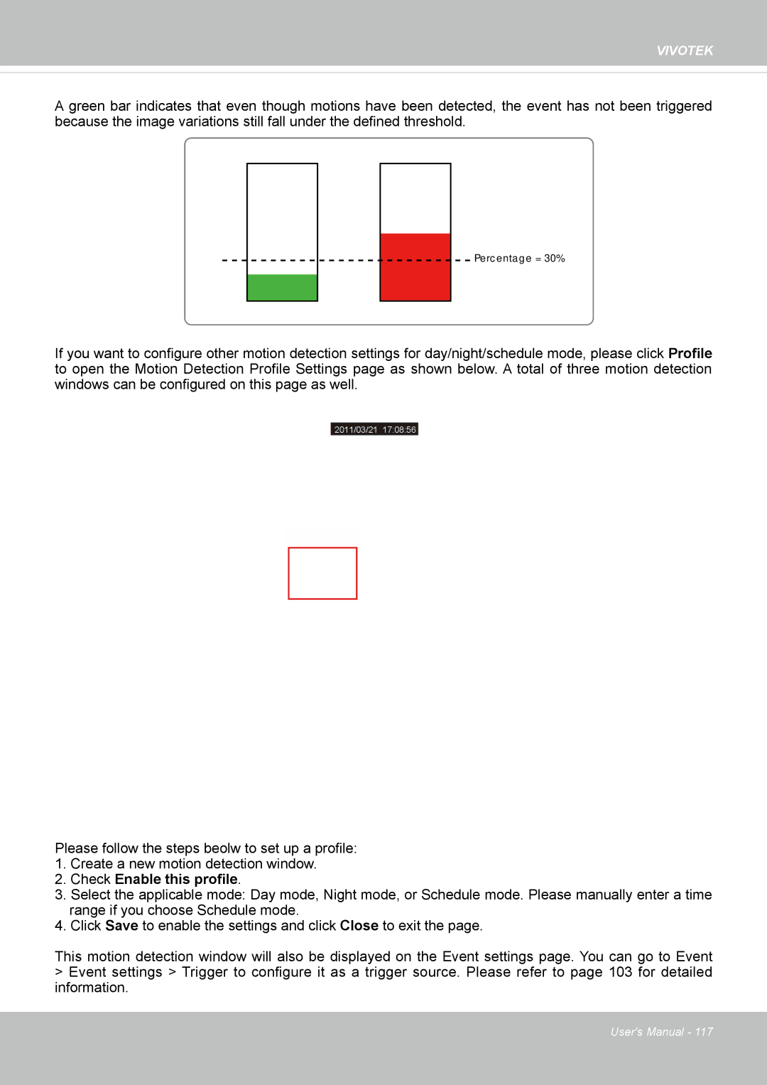 Vivotek 63E-M, SD8363E user manual Check Enable this profile 