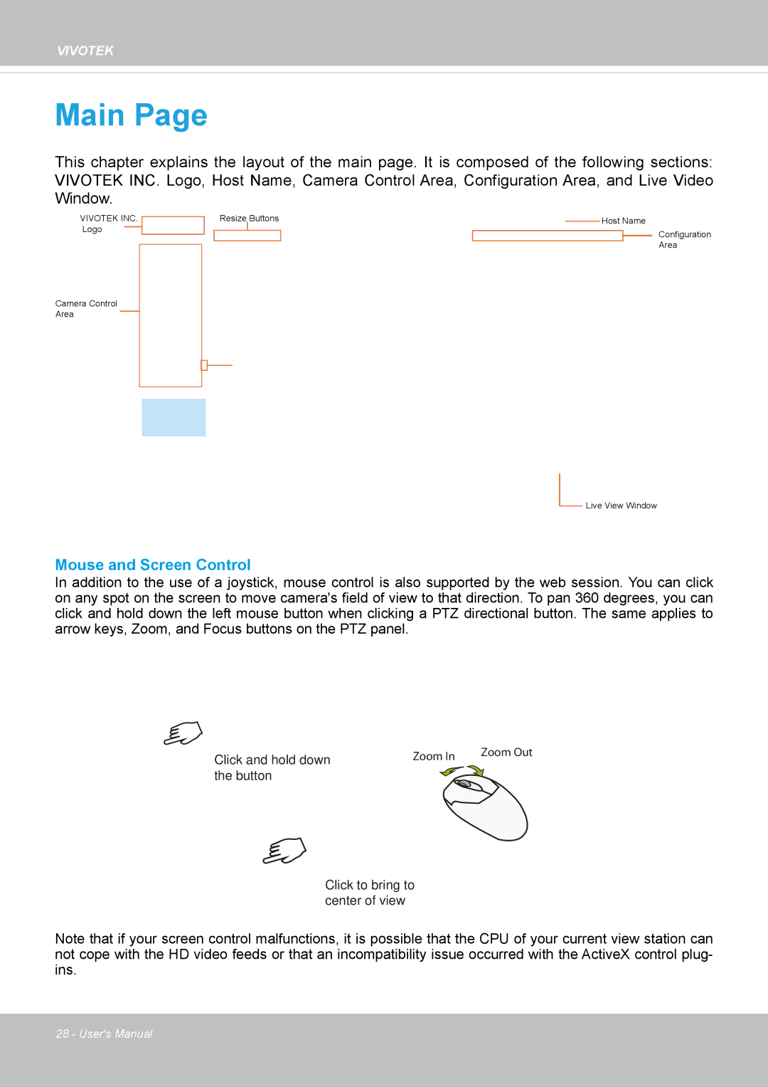 Vivotek SD8363E, 63E-M user manual Main 