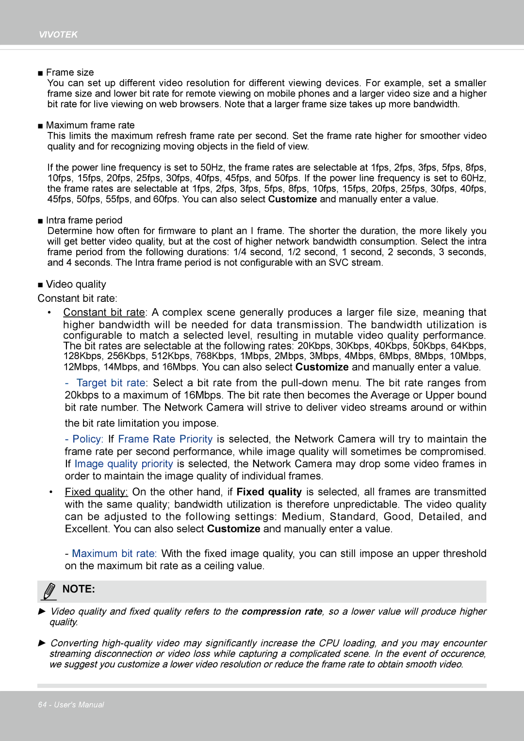 Vivotek SD8363E, 63E-M user manual Vivotek 