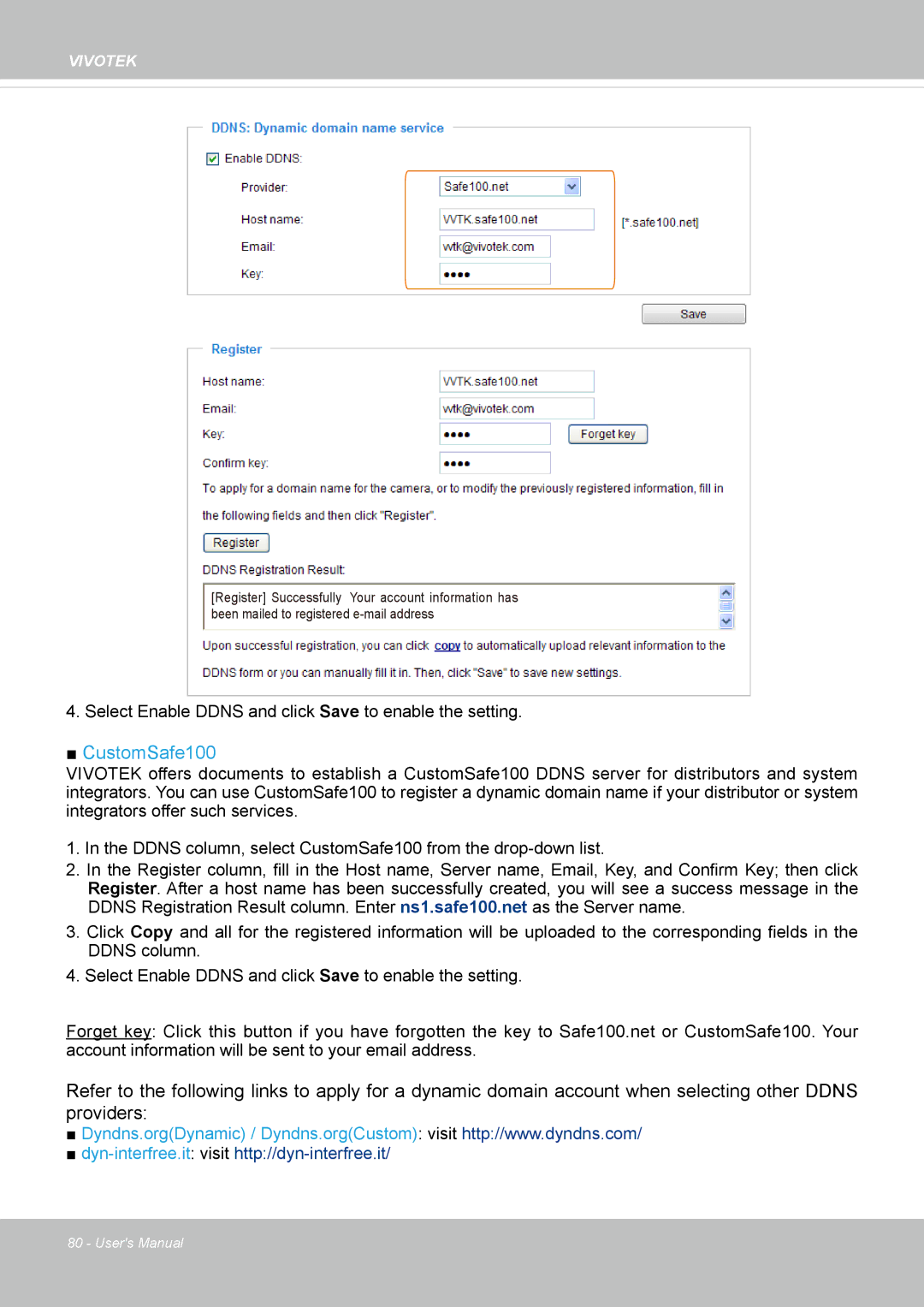 Vivotek SD8363E, 63E-M user manual CustomSafe100 