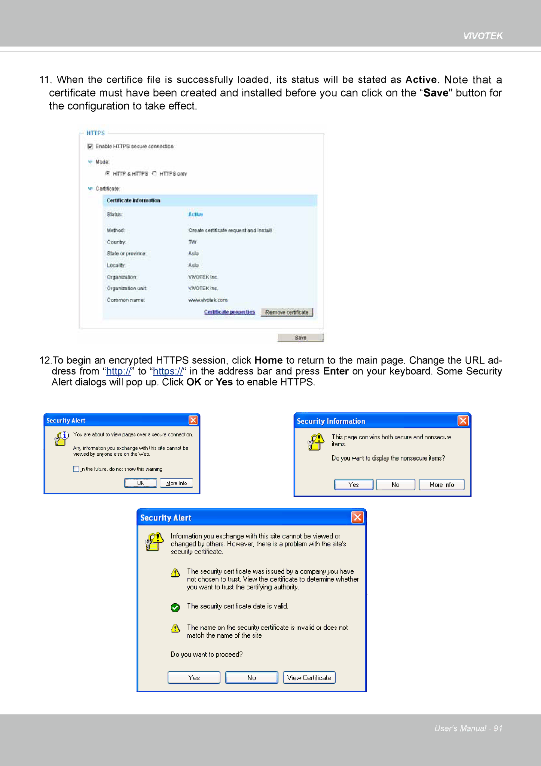 Vivotek 63E-M, SD8363E user manual Vivotek 