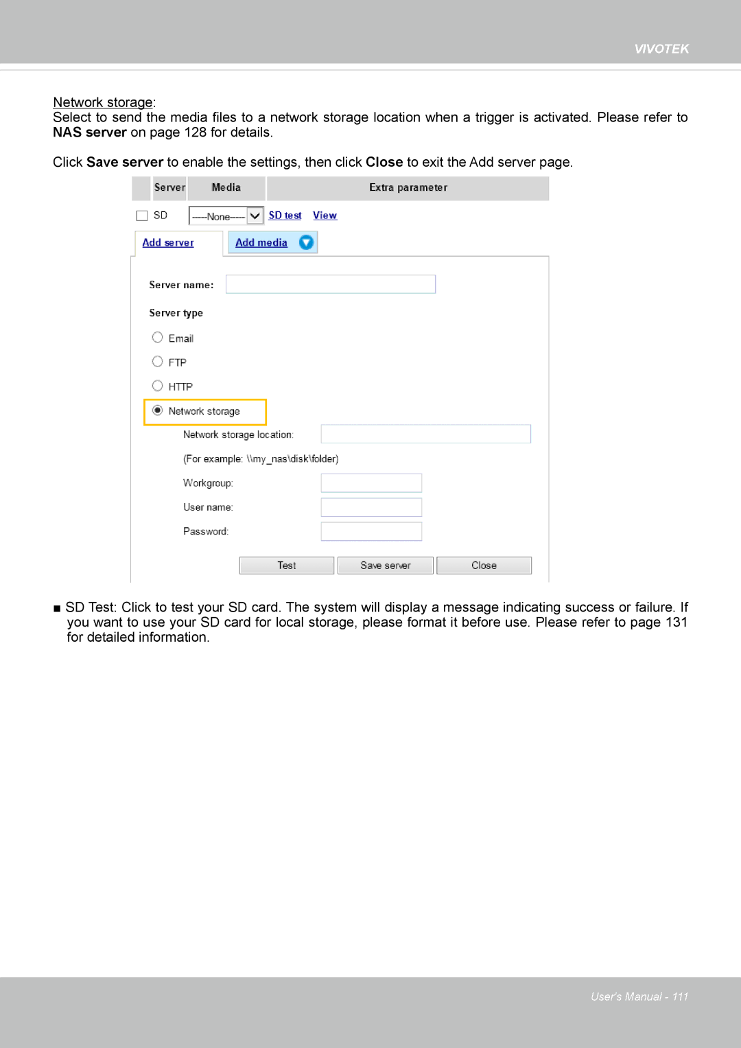 Vivotek M, SD8364E user manual Vivotek 