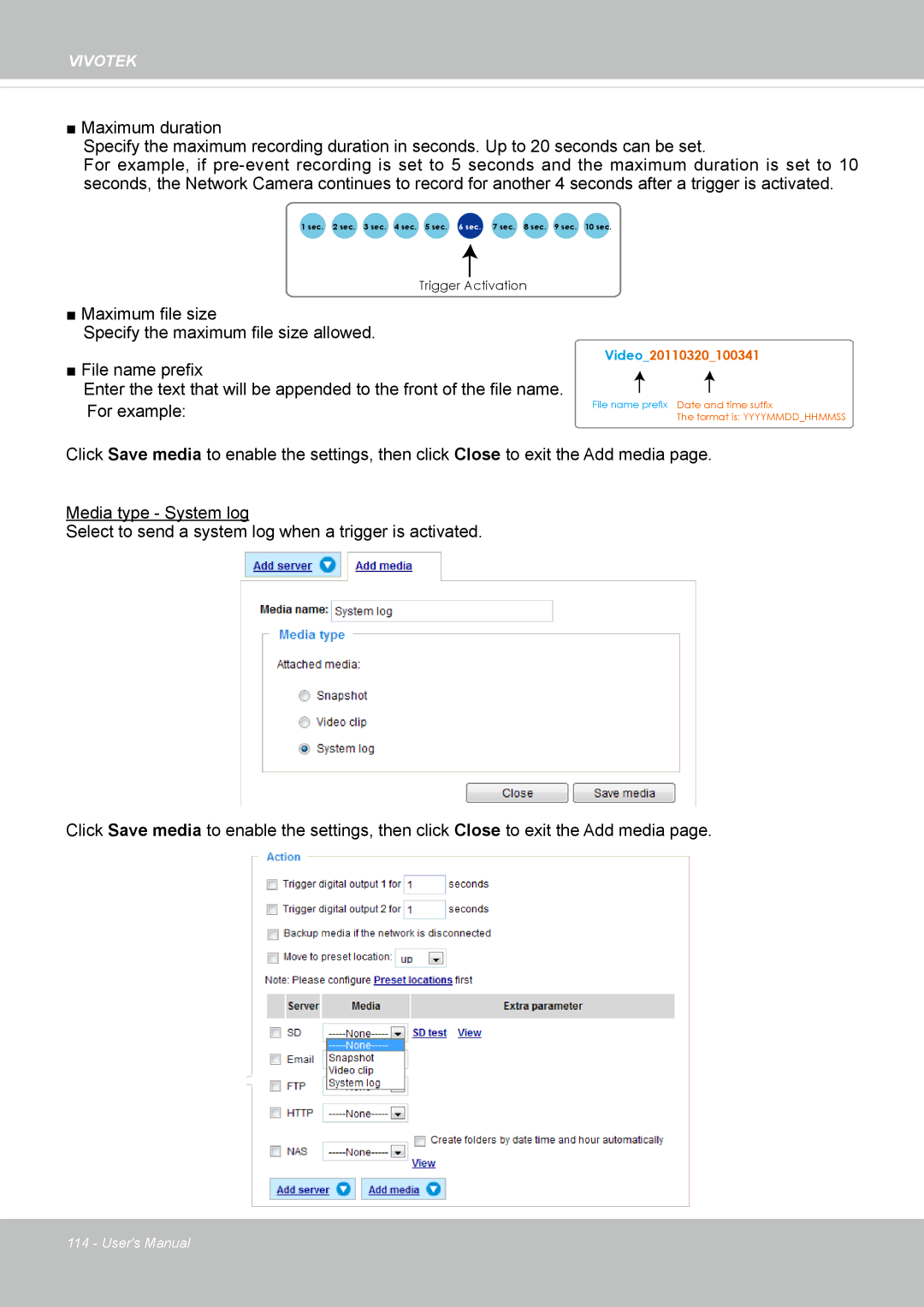 Vivotek SD8364E, M user manual Video20110320100341 