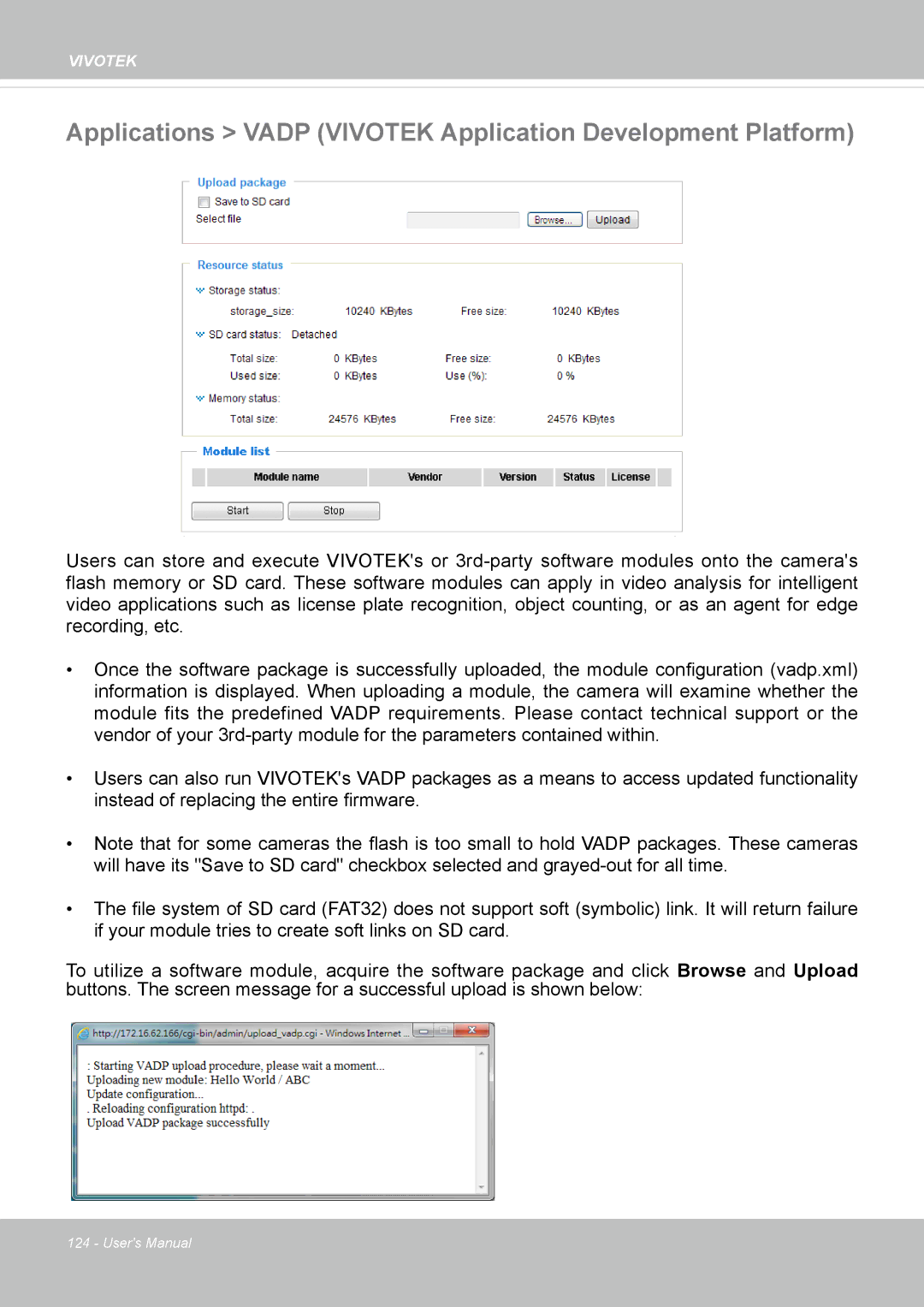 Vivotek SD8364E, M user manual Applications Vadp Vivotek Application Development Platform 