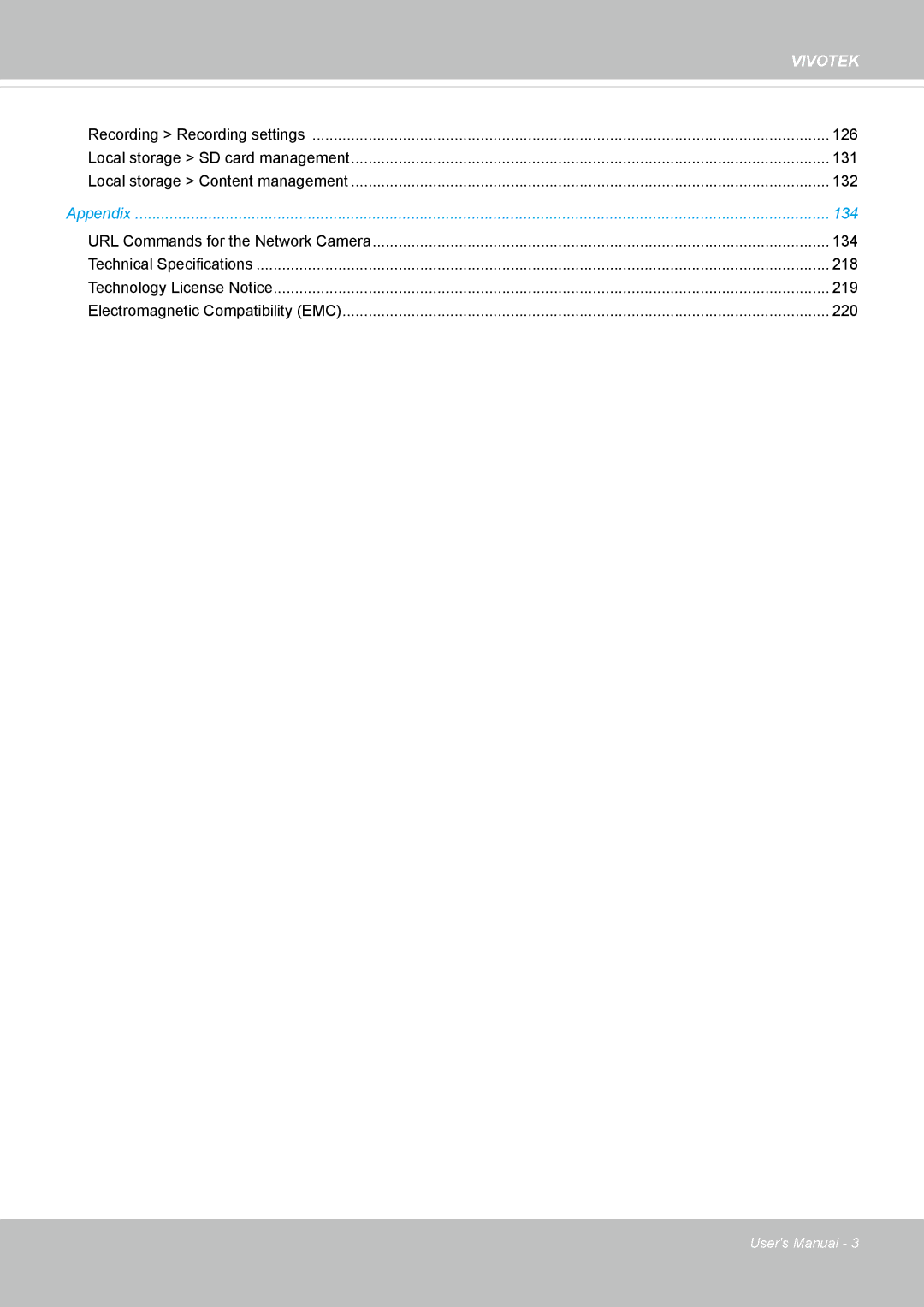 Vivotek M, SD8364E user manual 126 