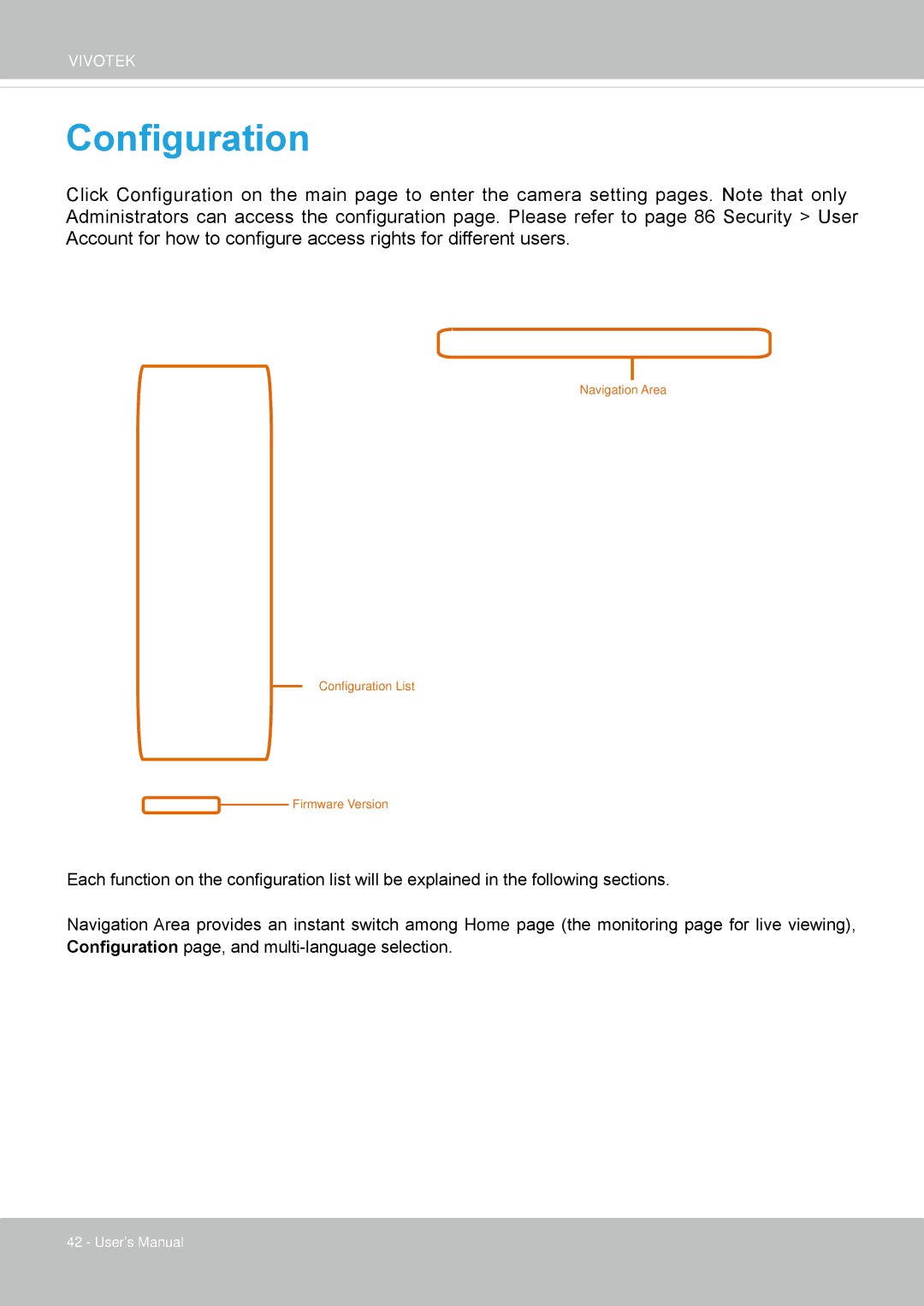 Vivotek SD8364E, M user manual Configuration 