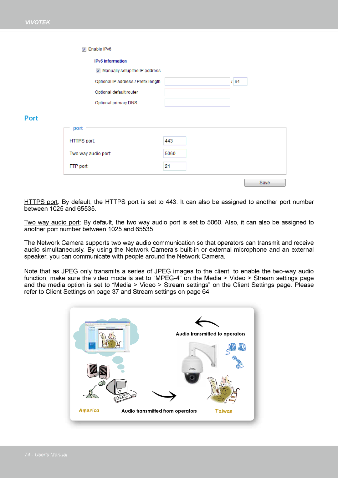 Vivotek SD8364E, M user manual Port 