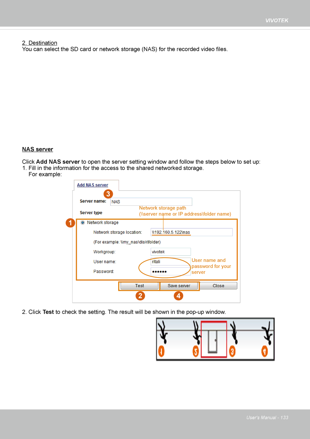 Vivotek SF8172 user manual NAS server 