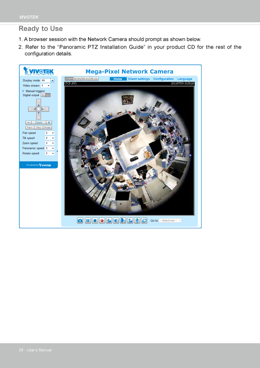 Vivotek SF8172 user manual Ready to Use 