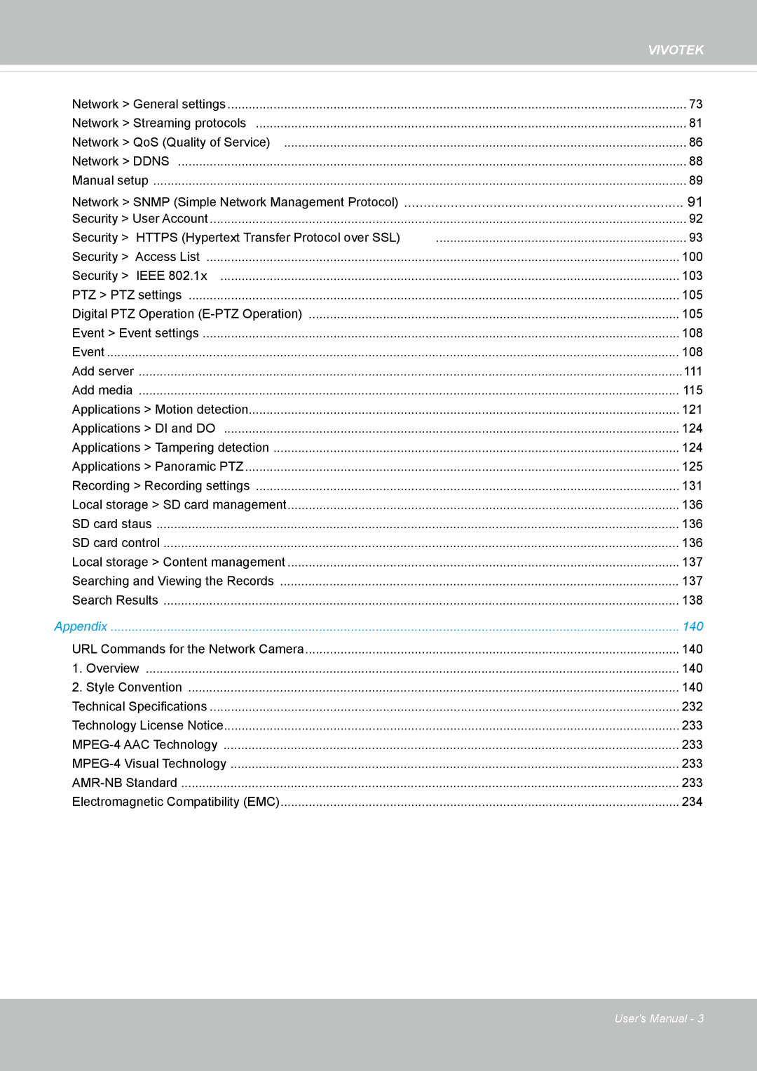 Vivotek SF8172 user manual Network Snmp Simple Network Management Protocol 