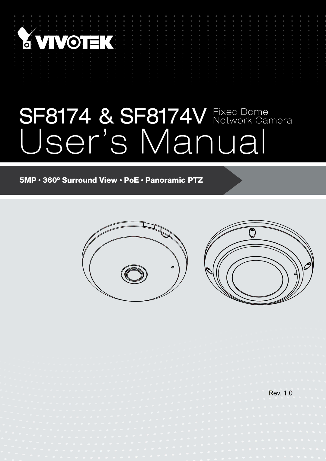 Vivotek SF8174 user manual 5MP 360º Surround View PoE Panoramic PTZ 