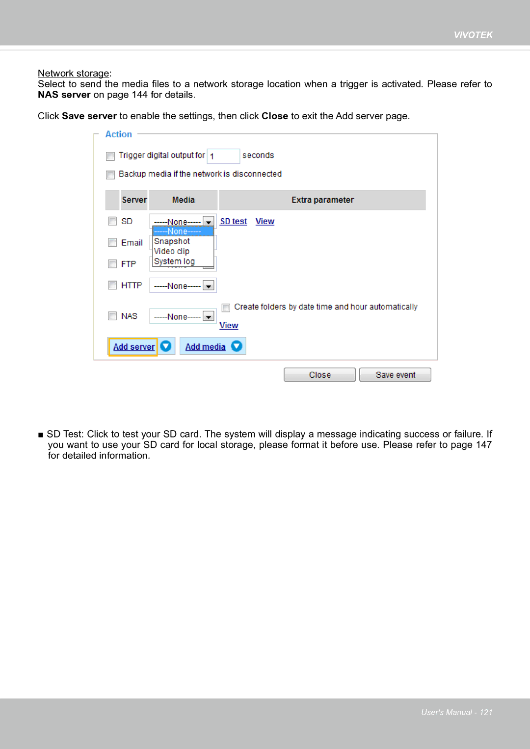 Vivotek SF8174 user manual Vivotek 