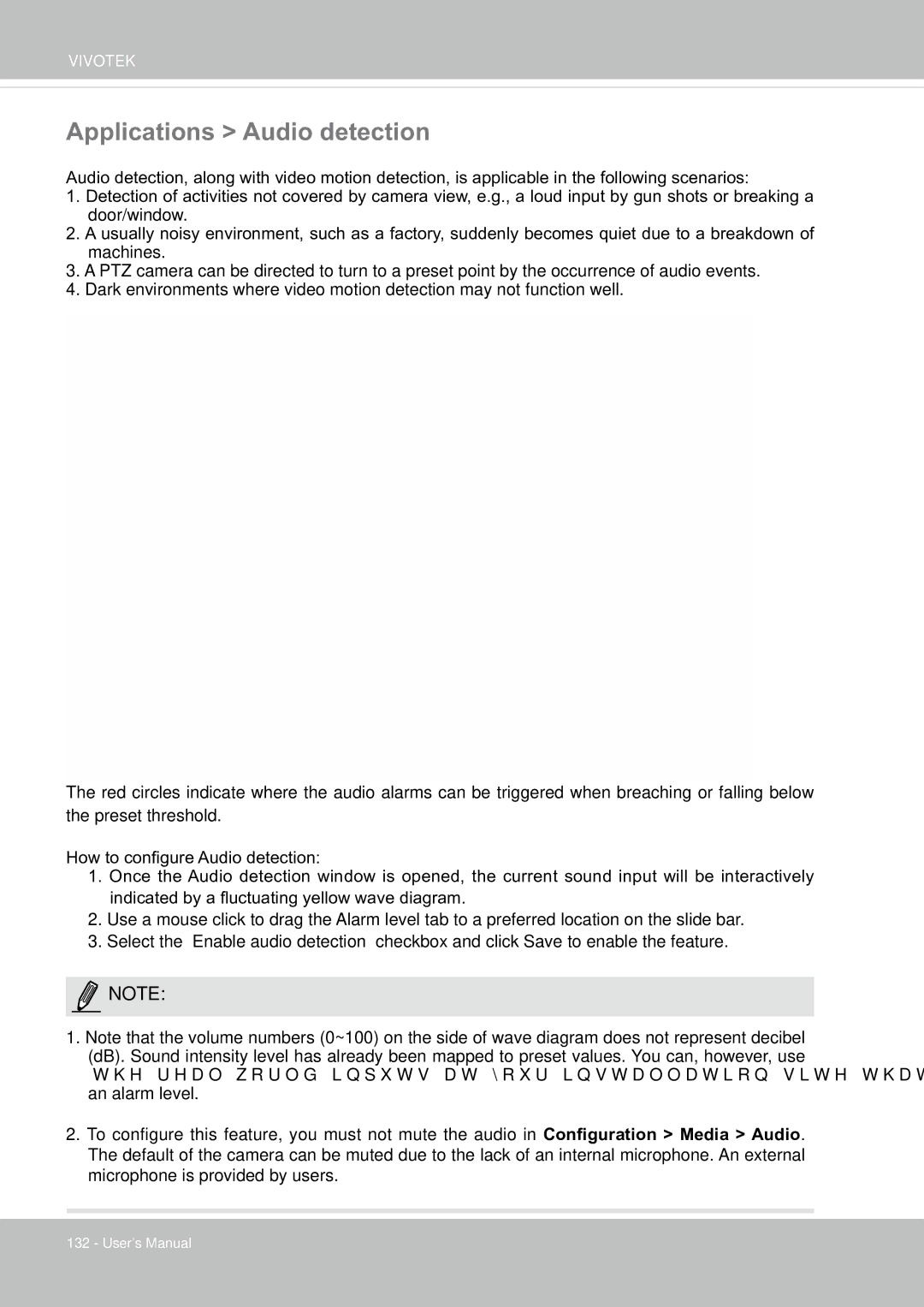 Vivotek SF8174 user manual Applications Audio detection 