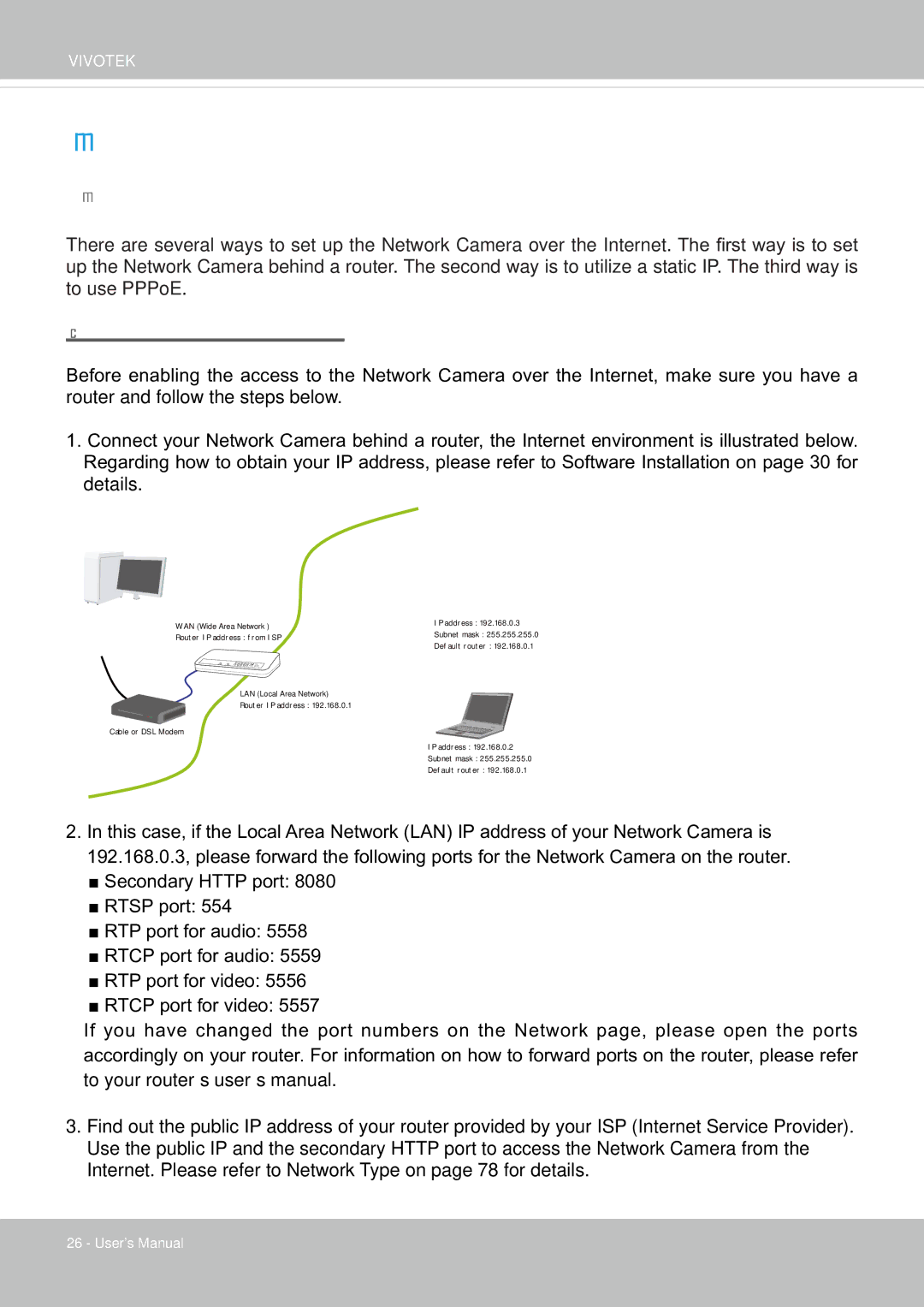 Vivotek SF8174 user manual Network Deployment 