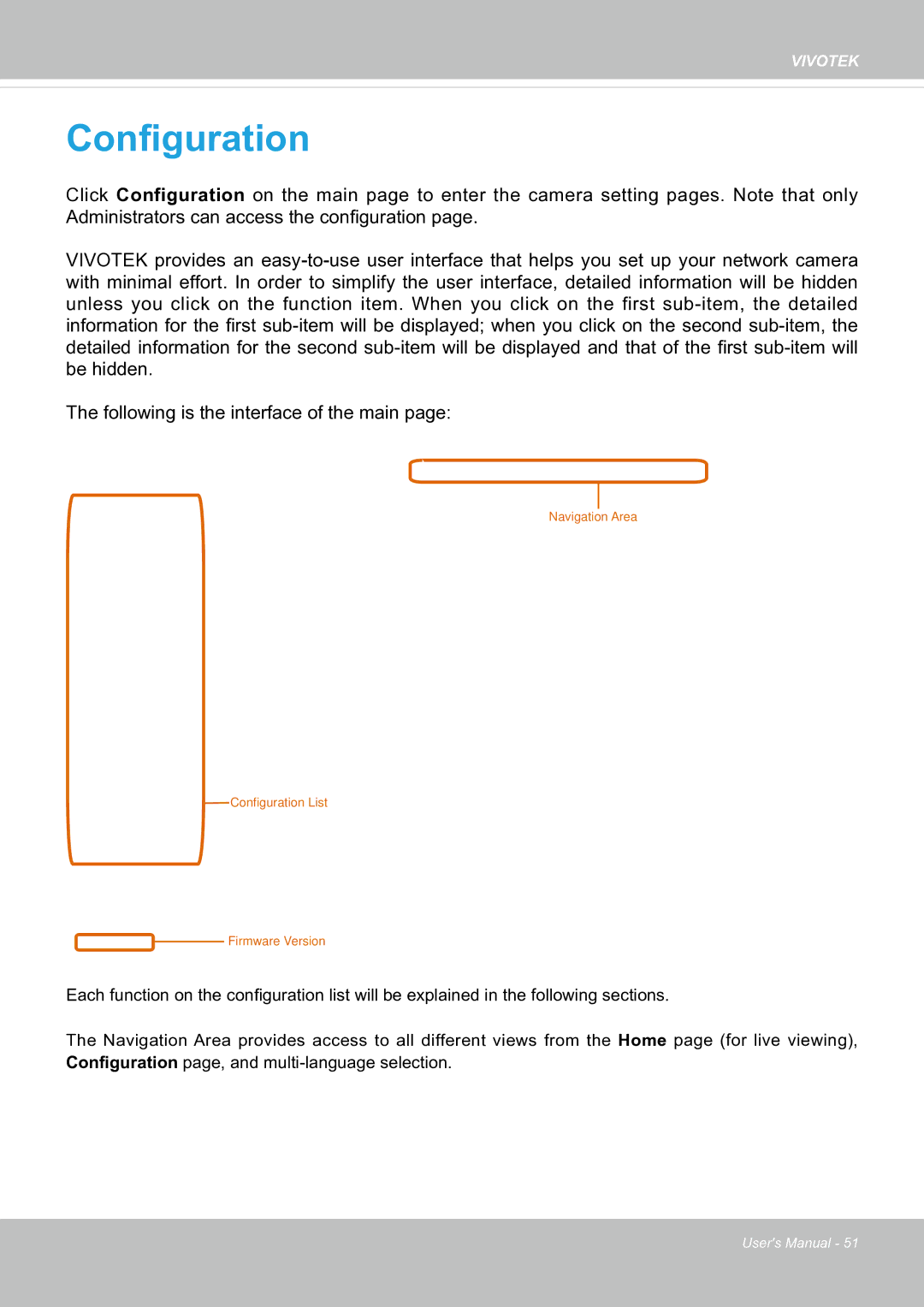 Vivotek SF8174 user manual Configuration 