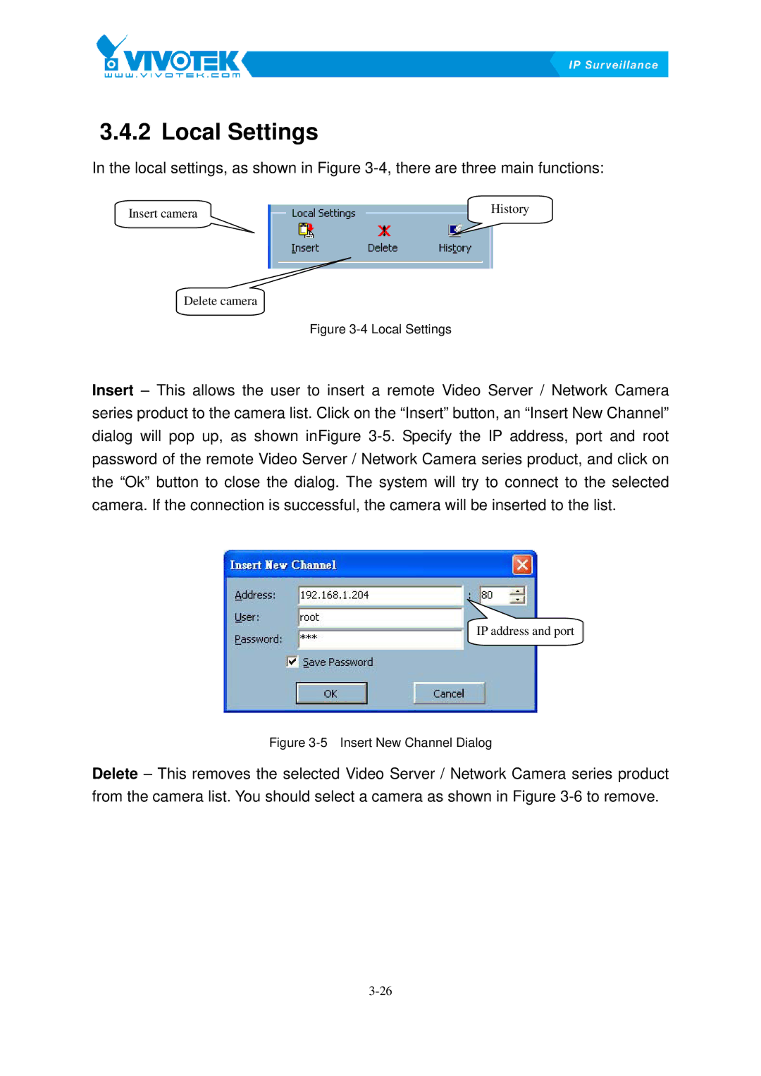 Vivotek ST3402 user manual Local Settings 