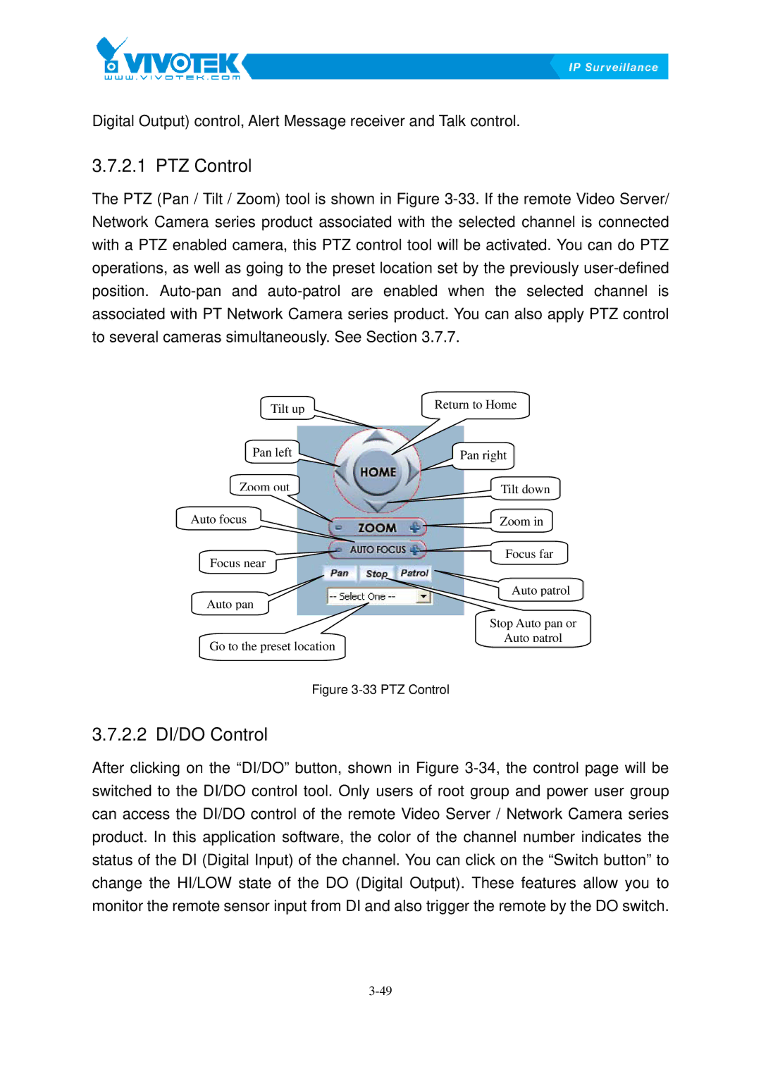 Vivotek ST3402 user manual 2.1 PTZ69BControl, 2.2 DI/DO70BControl 