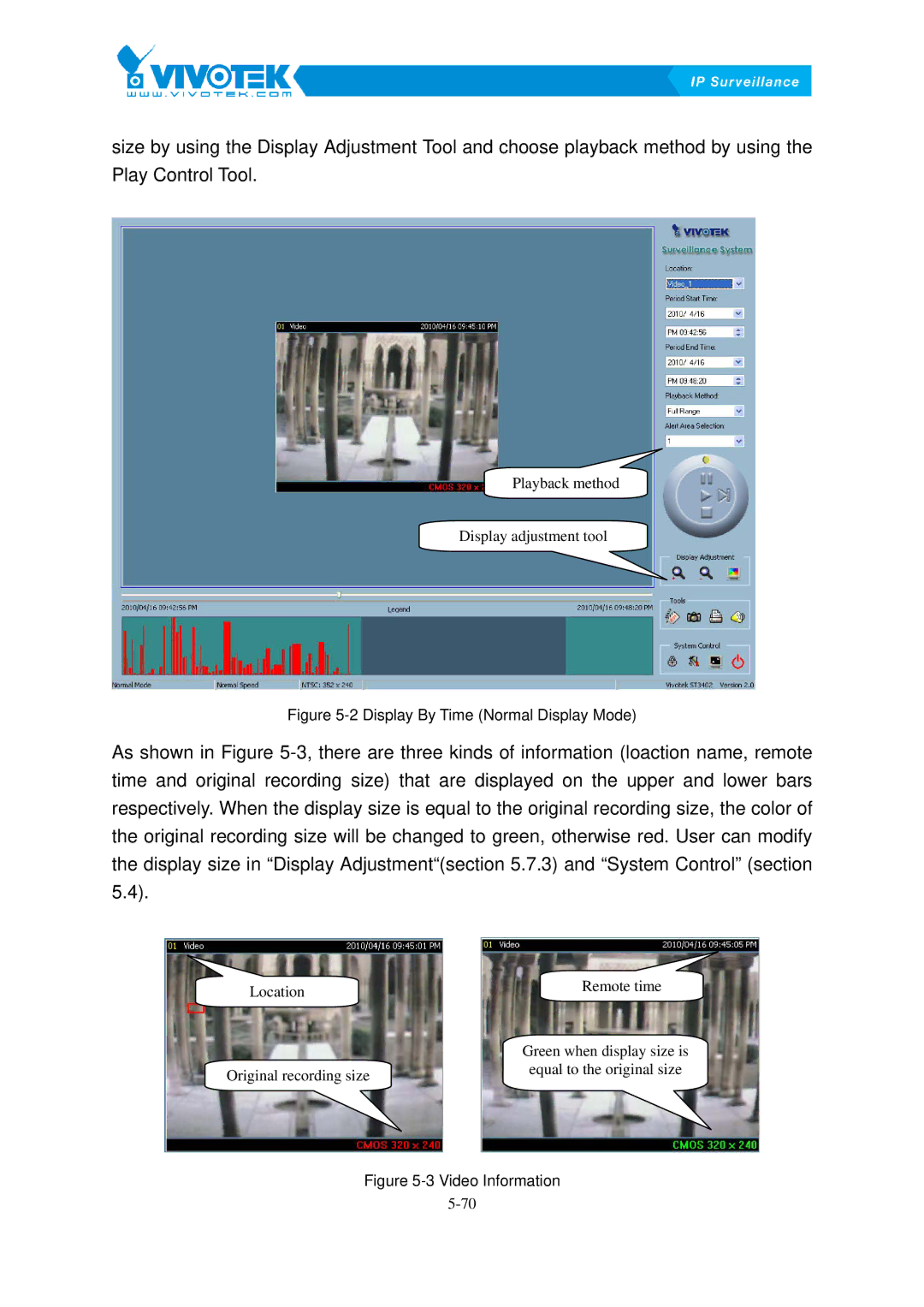 Vivotek ST3402 user manual Display By Time Normal Display Mode 