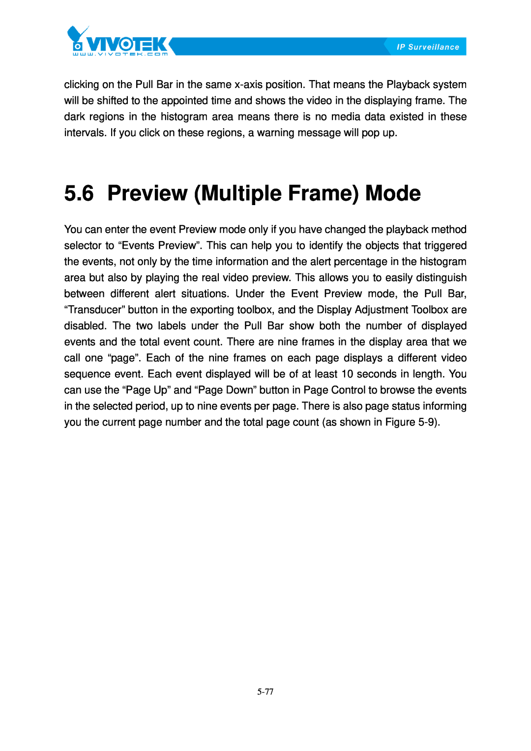 Vivotek ST3402 user manual Preview26BMultiple Frame Mode 