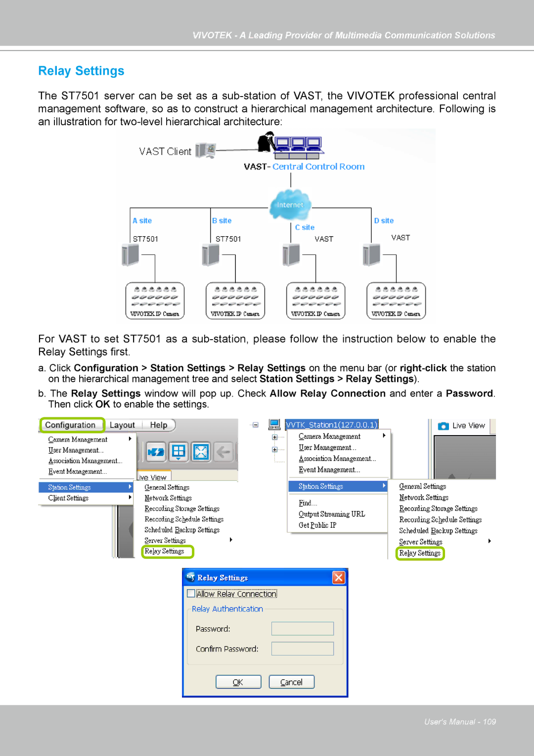 Vivotek st501 user manual Relay Settings 