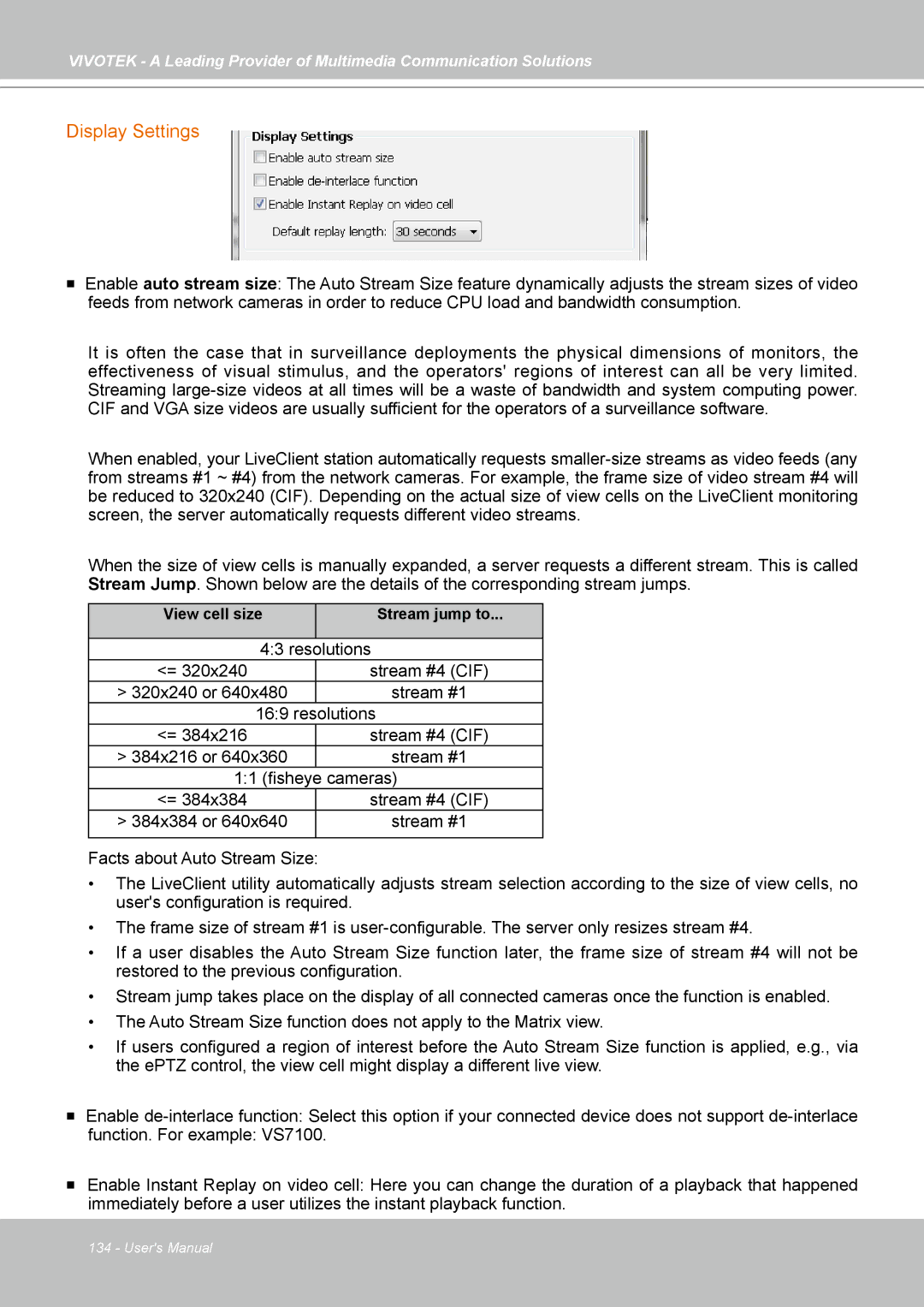 Vivotek st501 user manual Display Settings 