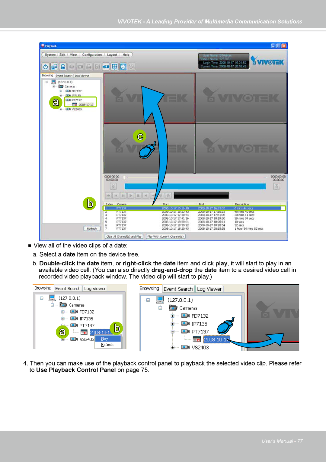 Vivotek ST7501 manual 